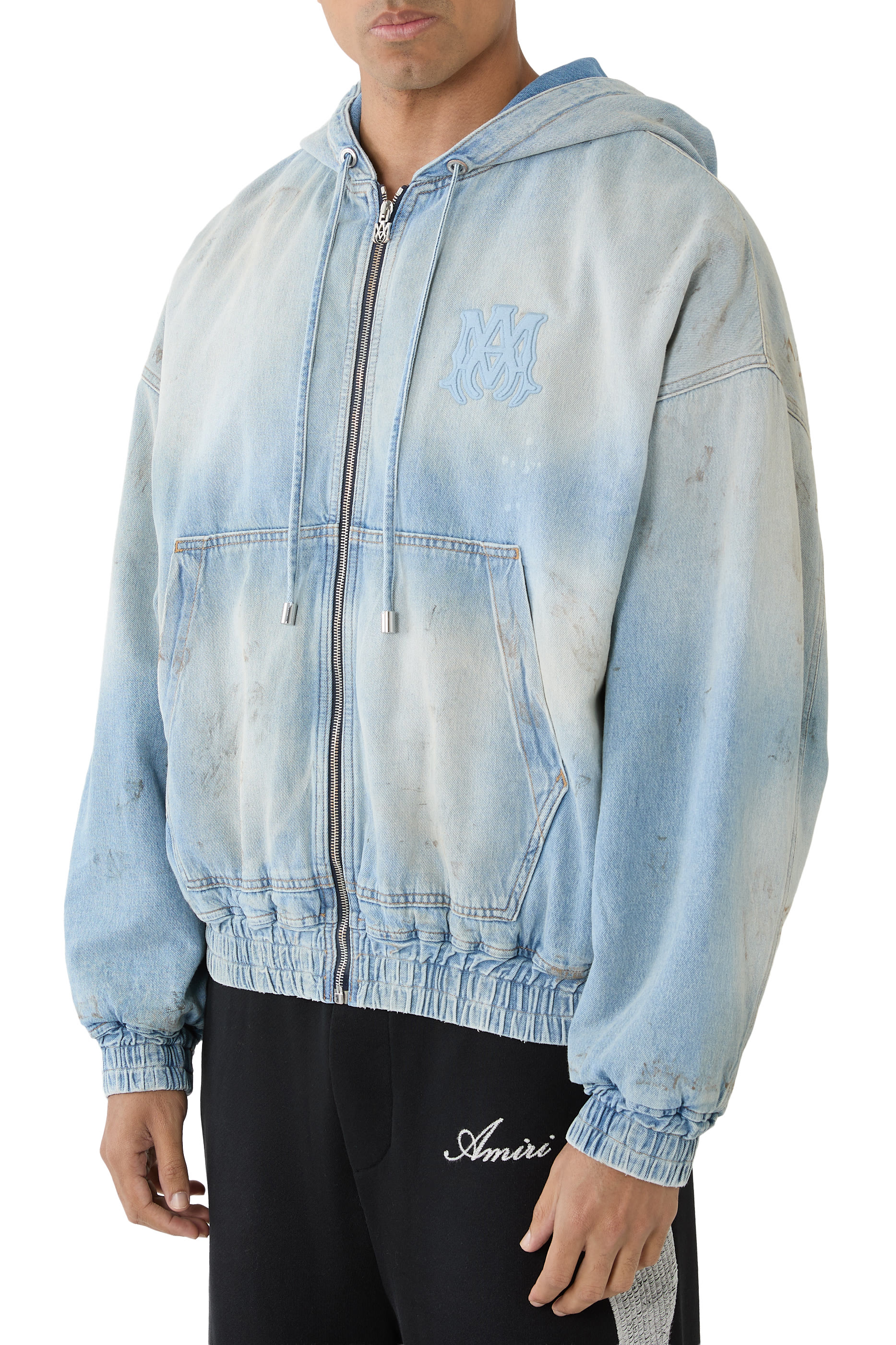 Denim Zip Hoodie