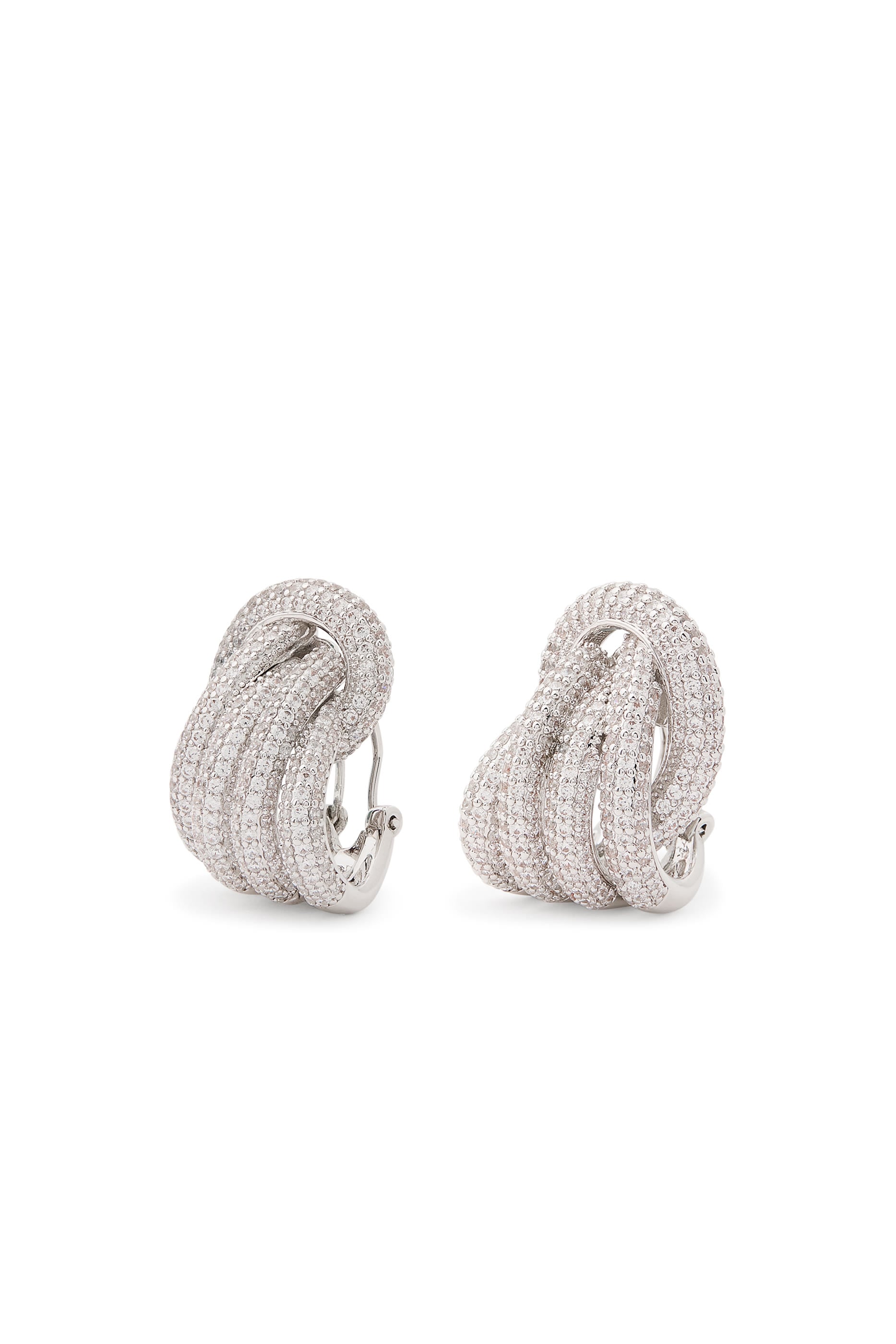 Margaux Pavé Earrings, Sterling Silver & AAAA+ Cubic Zirconia