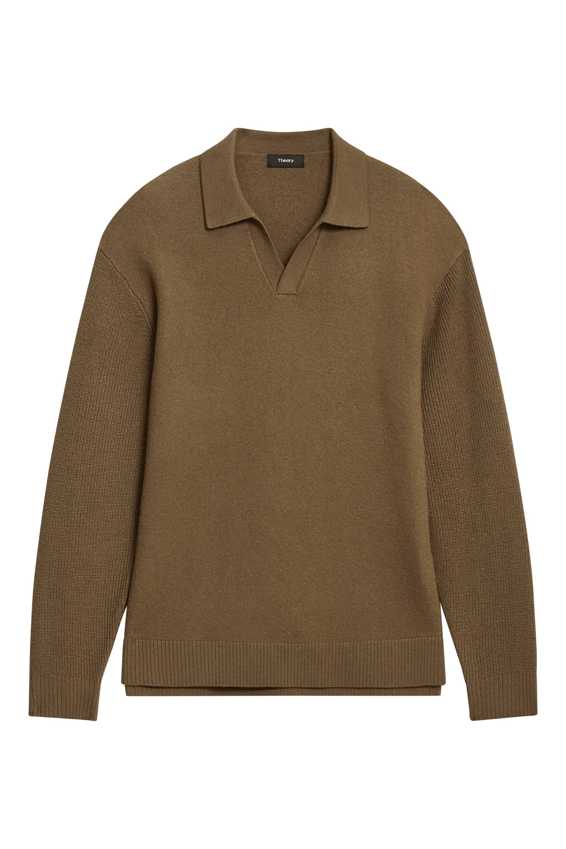 Open Collar Polo Sweater