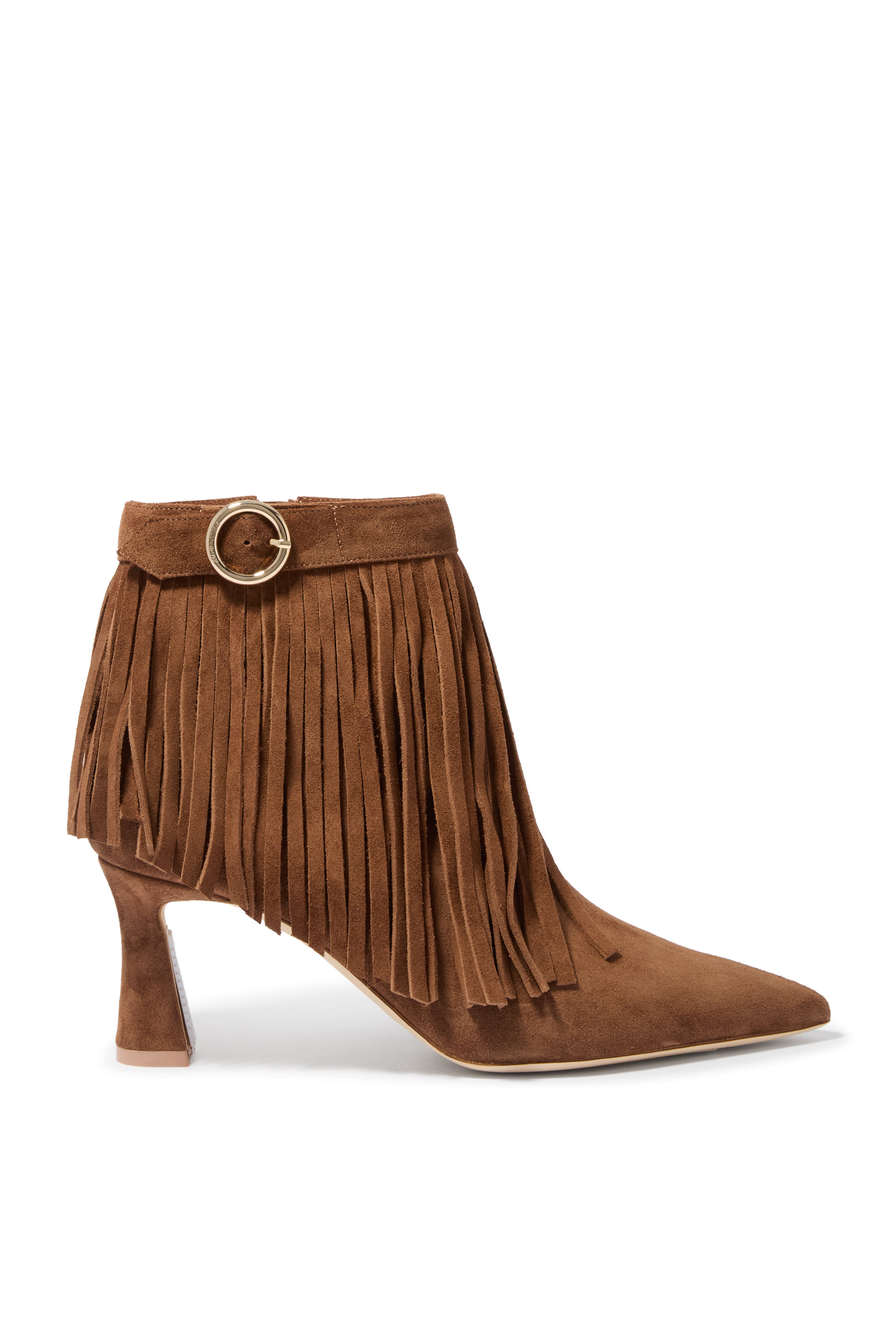 Donni 70 Suede Fringed Heeled Ankle Boots