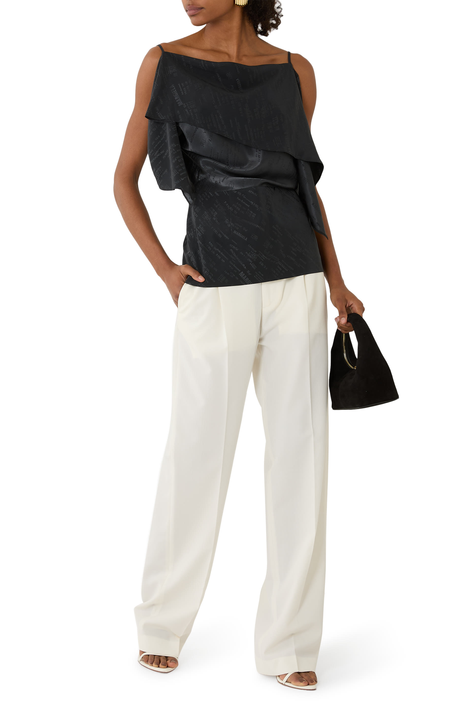 Folded Jacquard Top