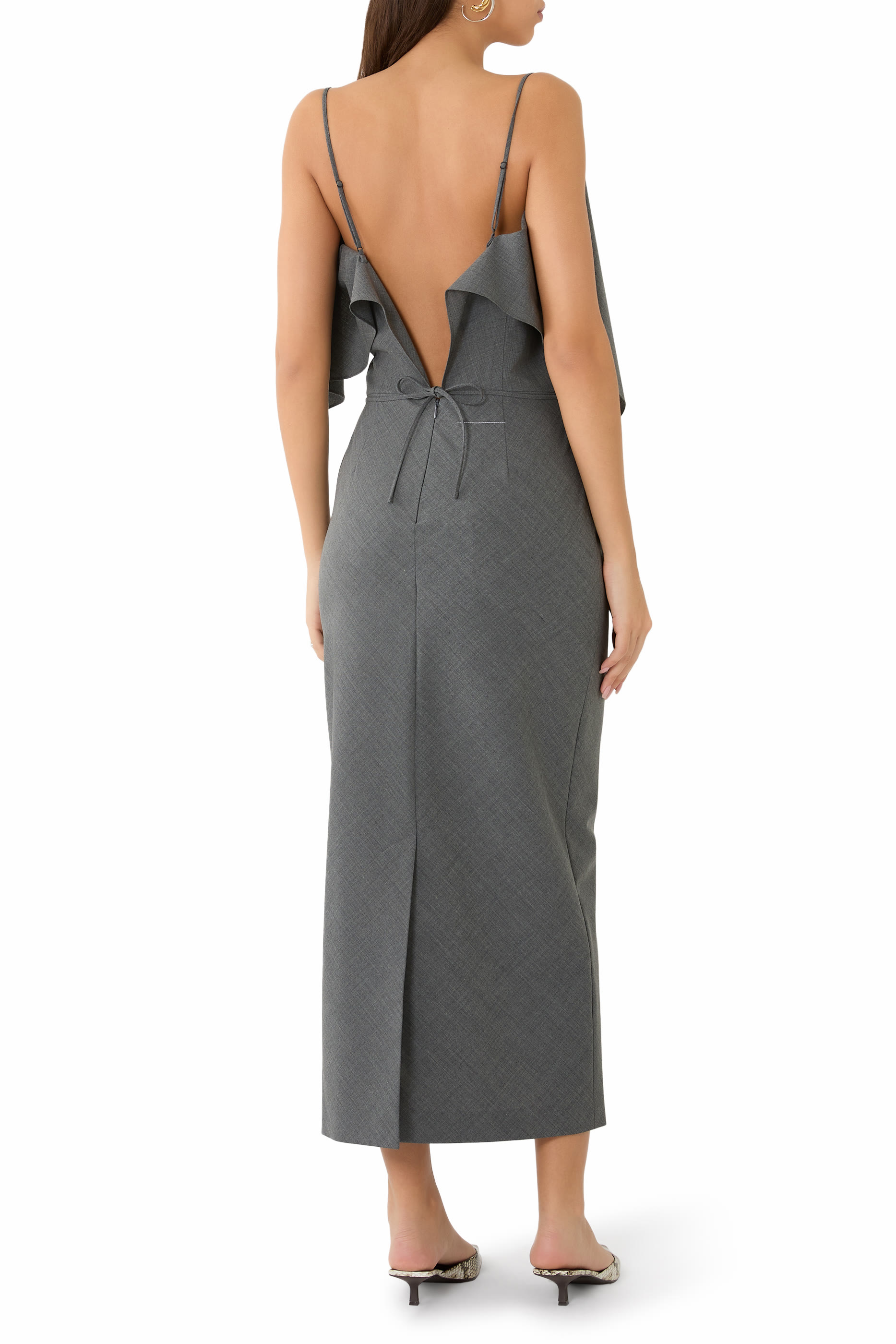 Folded Wool Dress 