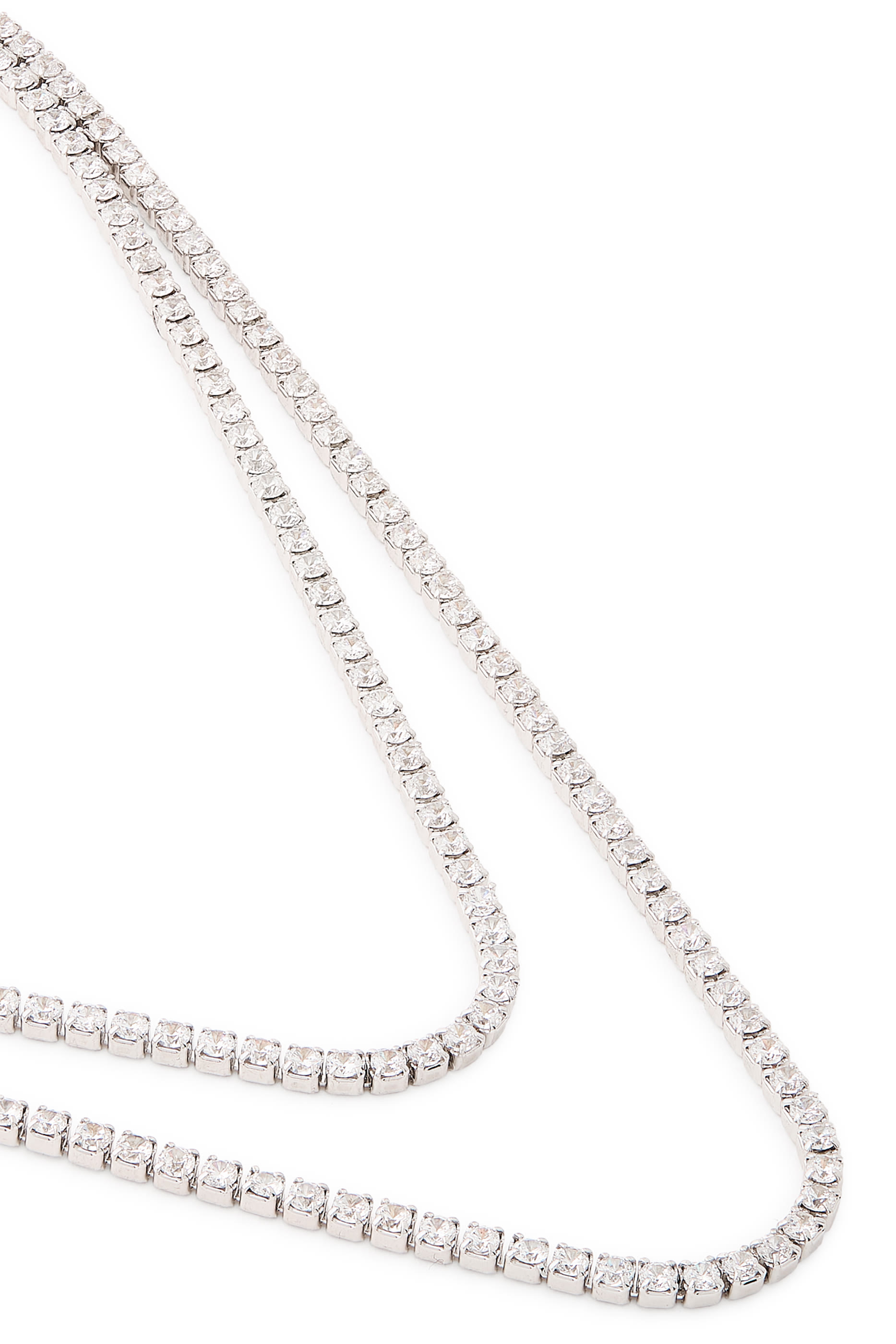 Diamond Tennis Layered Necklace, Sterling Silver with Cubic Zirconia & AAAA+
