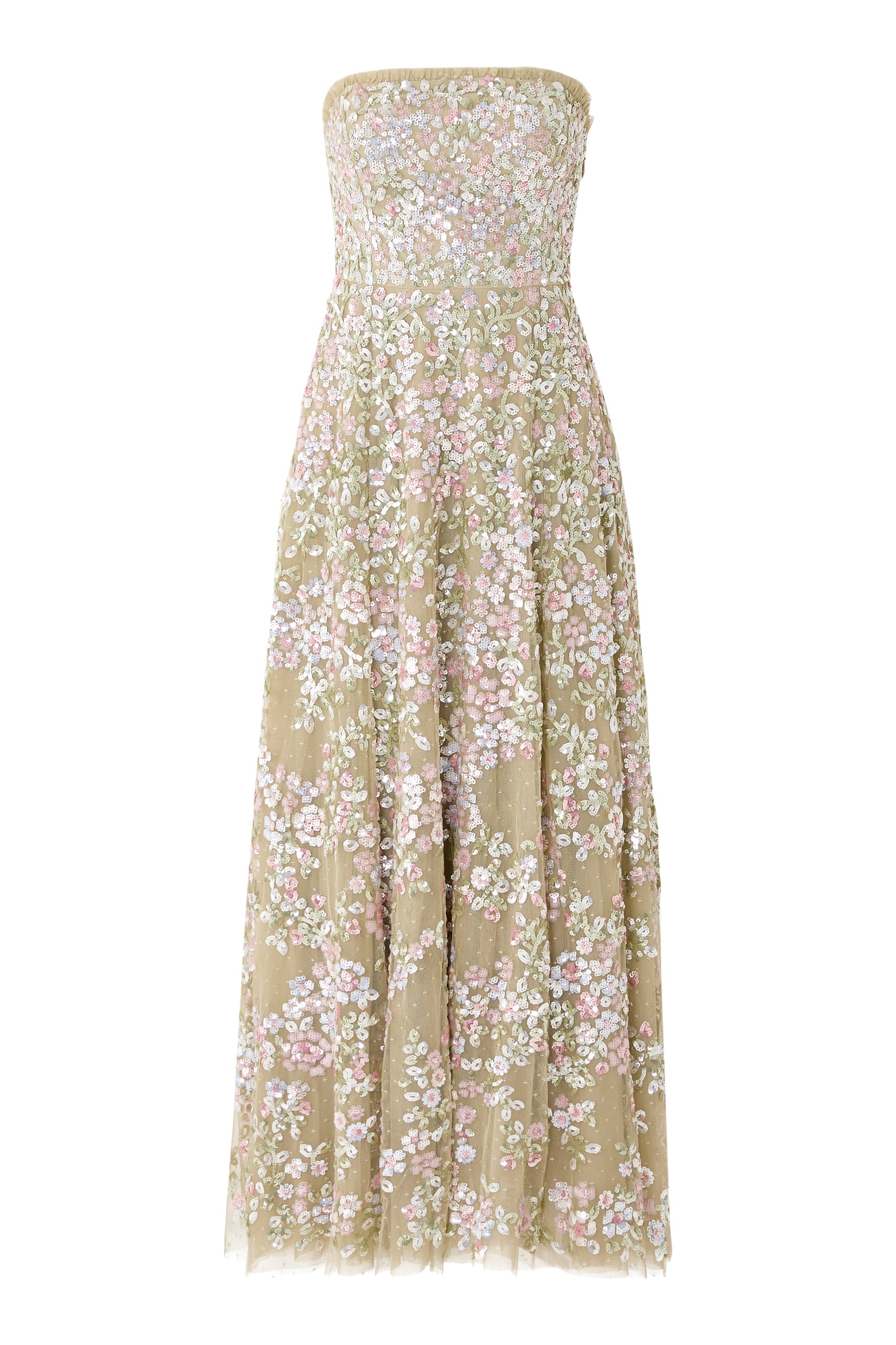 Dream Garland Strapless Gown