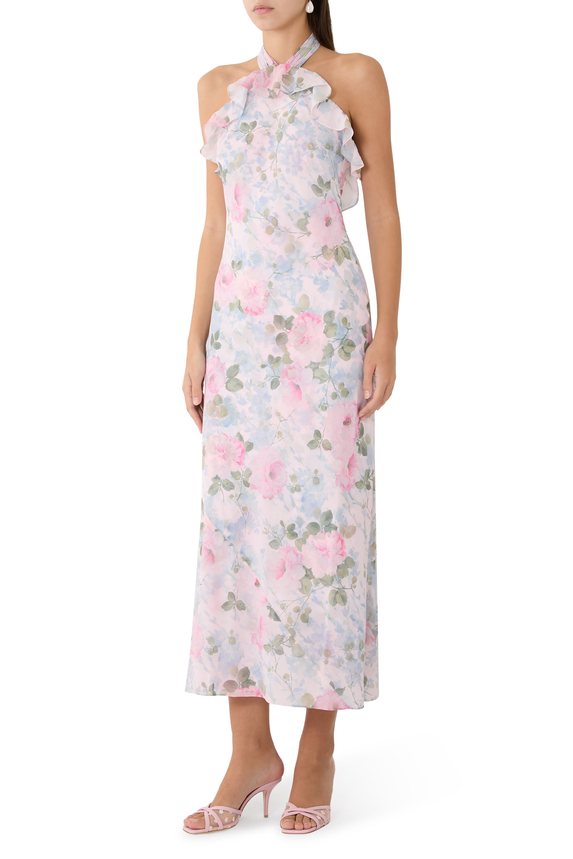 Camille’s Garden Chiffon Ankle Gown 