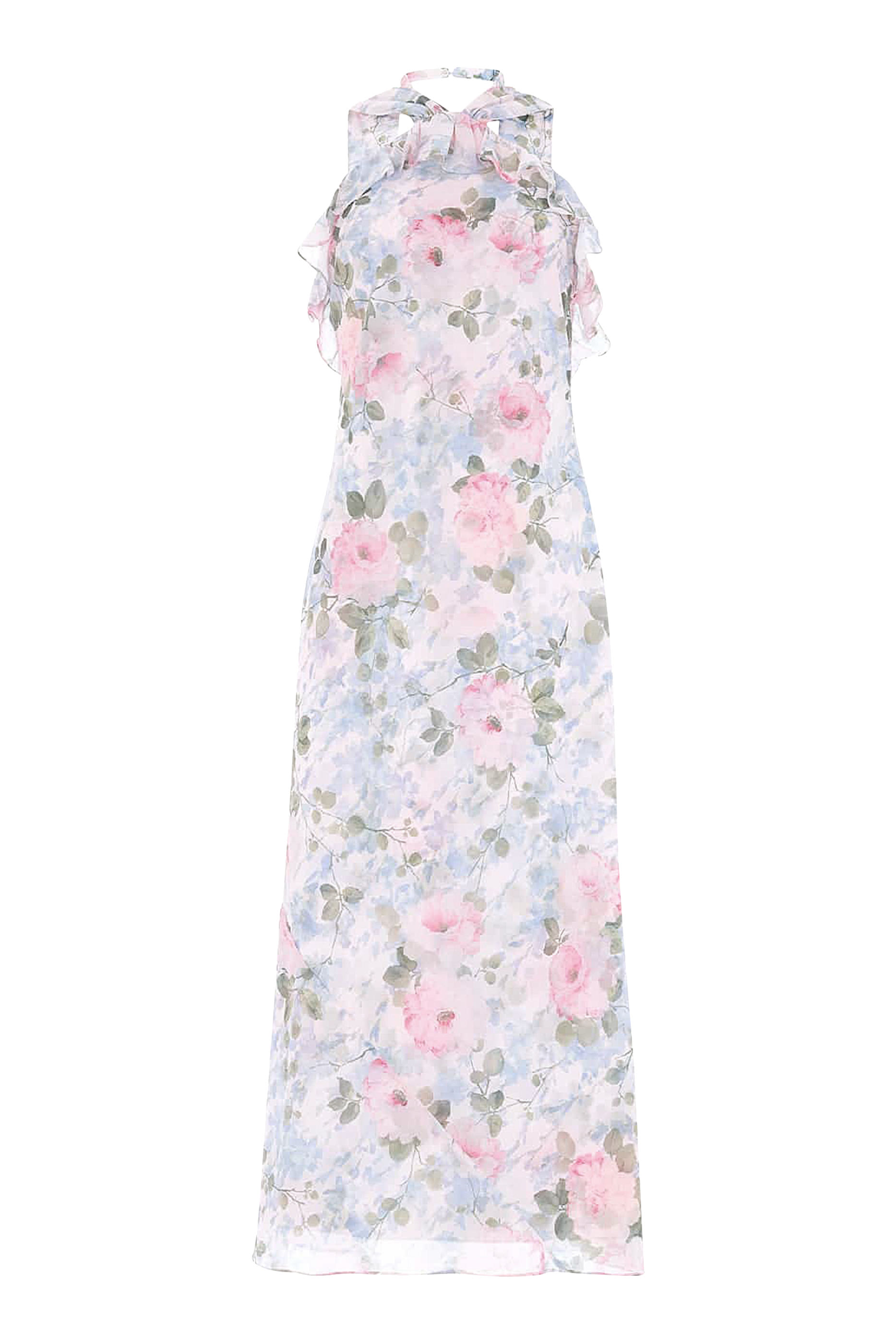 Camille’s Garden Chiffon Ankle Gown 