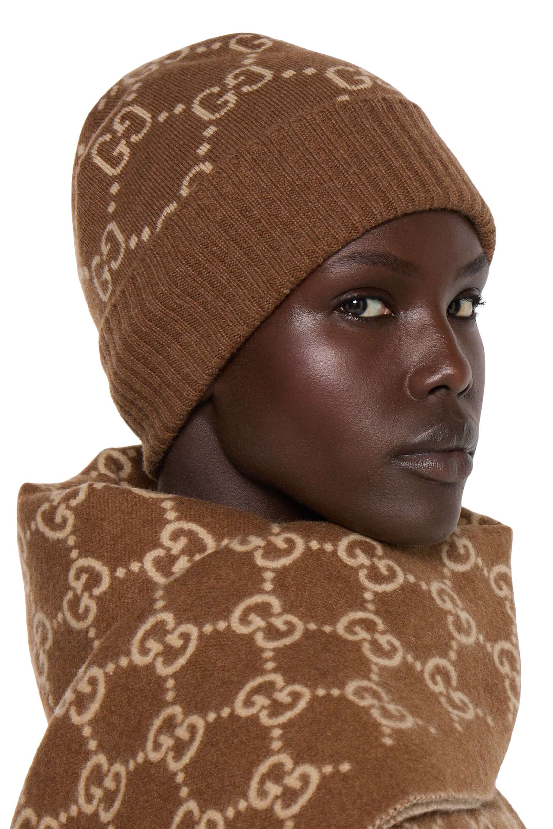 GG Cashmere Jacquard Hat