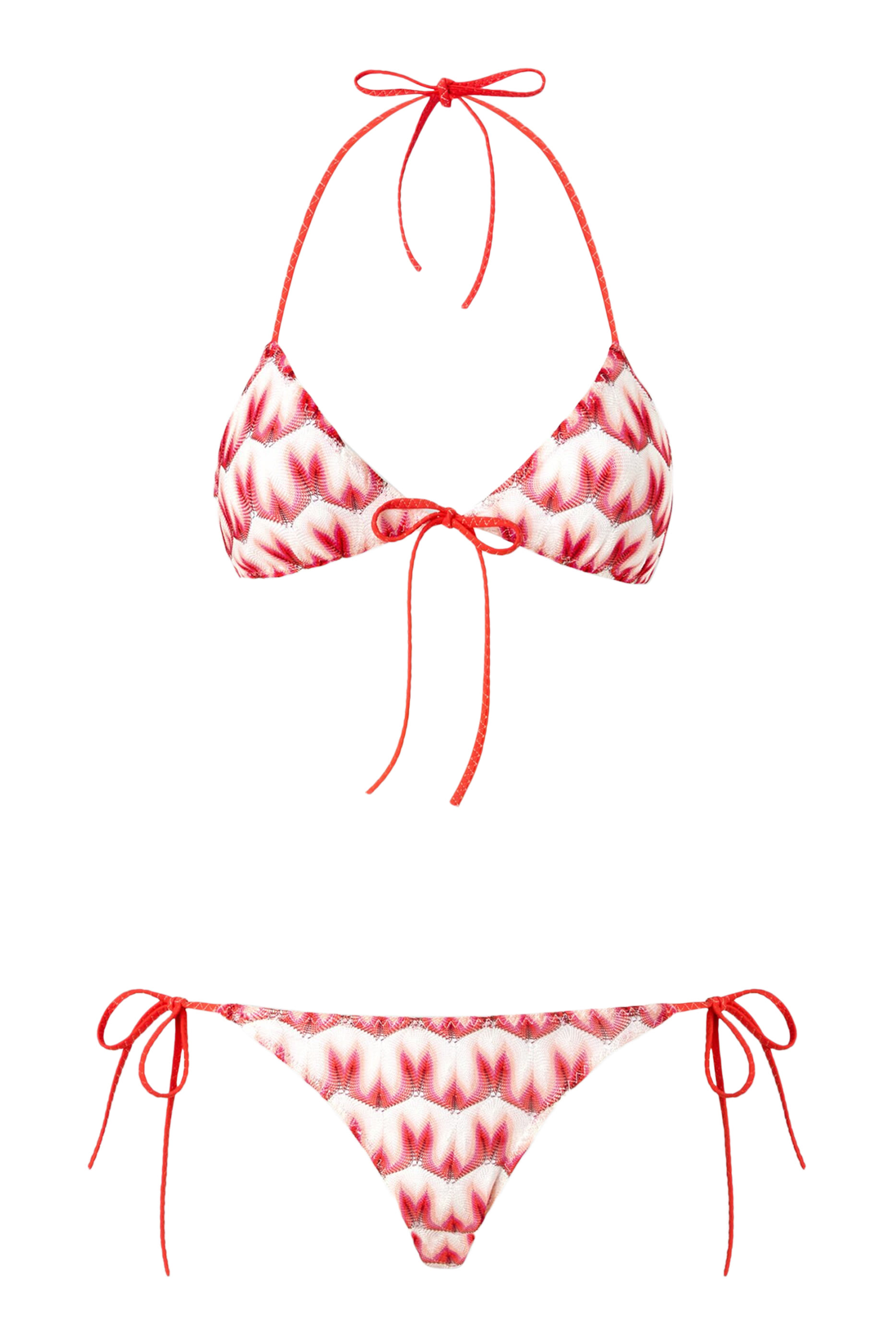 Mare Raschel Floral Lace Triangle Bikini Set