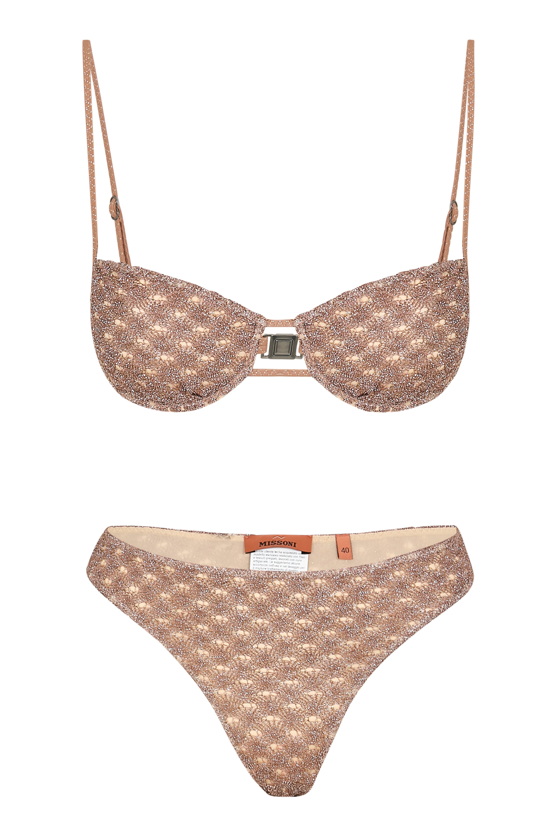 Balconette Lamé Bikini Set