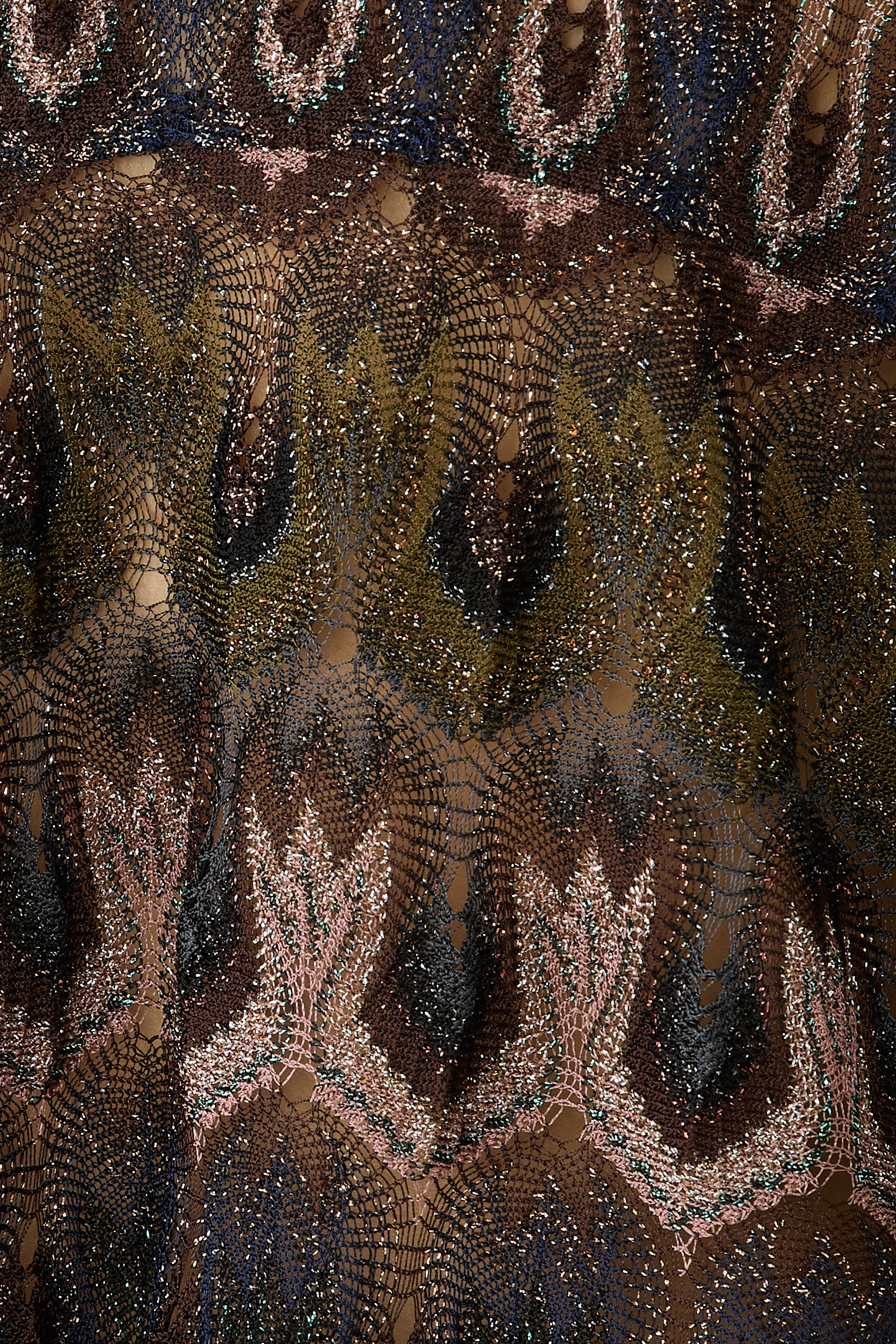  Viscose Lamé Blouse with Arabesque Motif