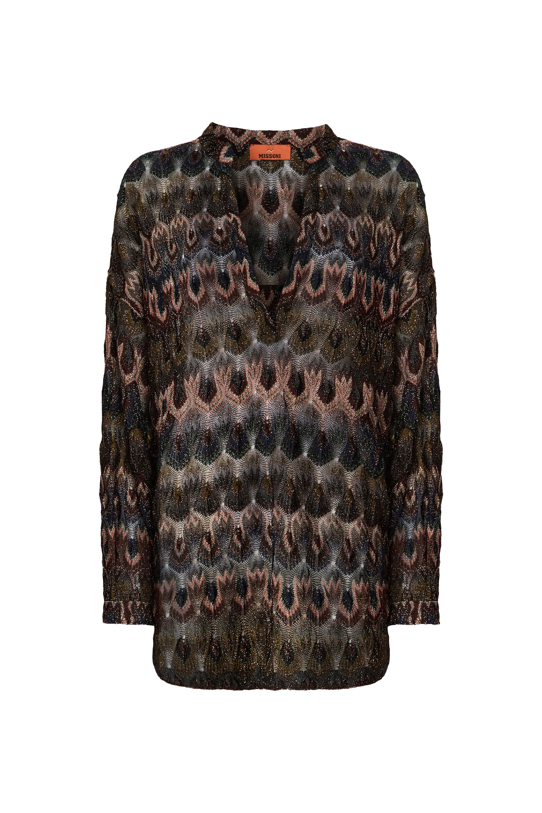  Viscose Lamé Blouse with Arabesque Motif