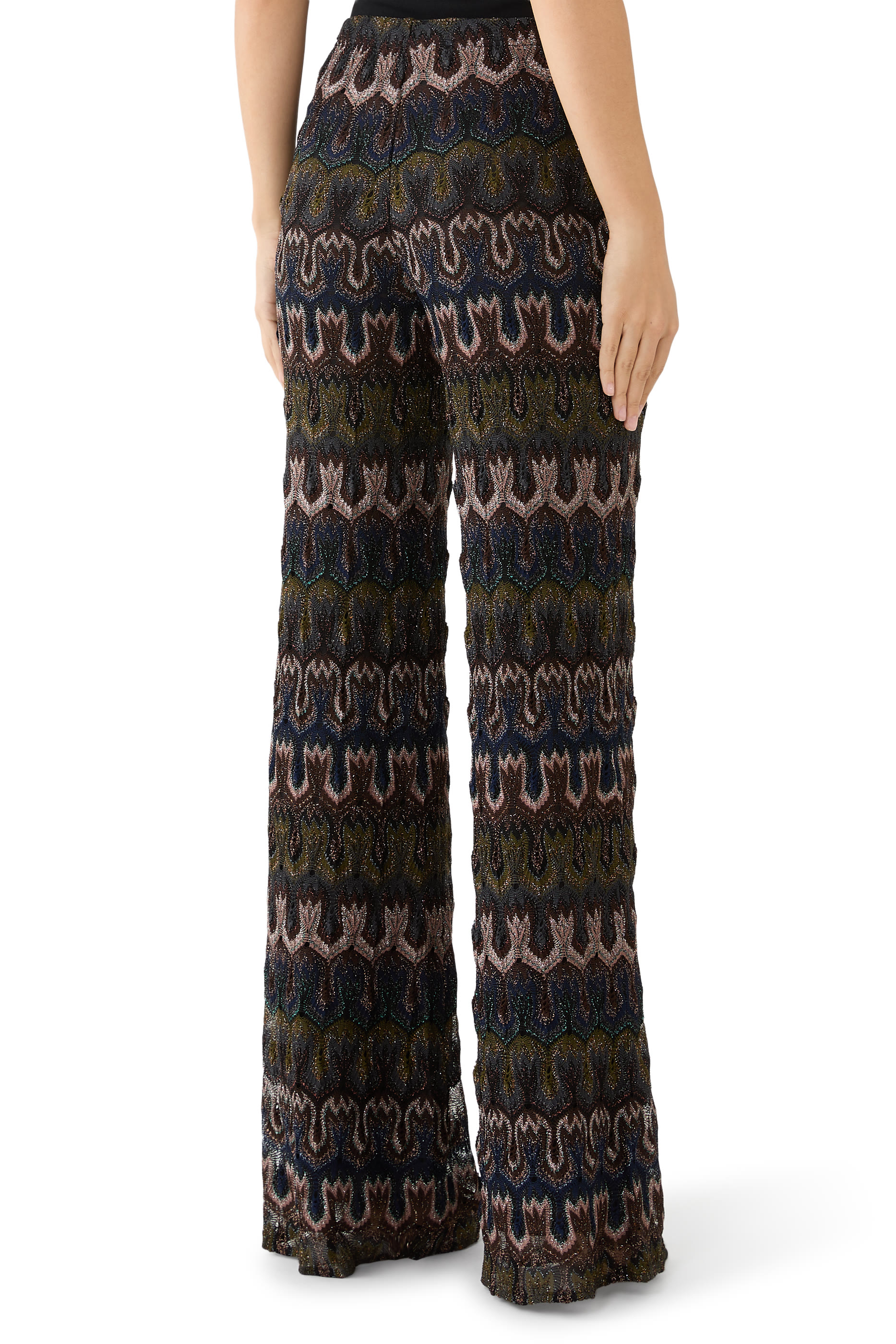 Viscose Lamé Trousers
