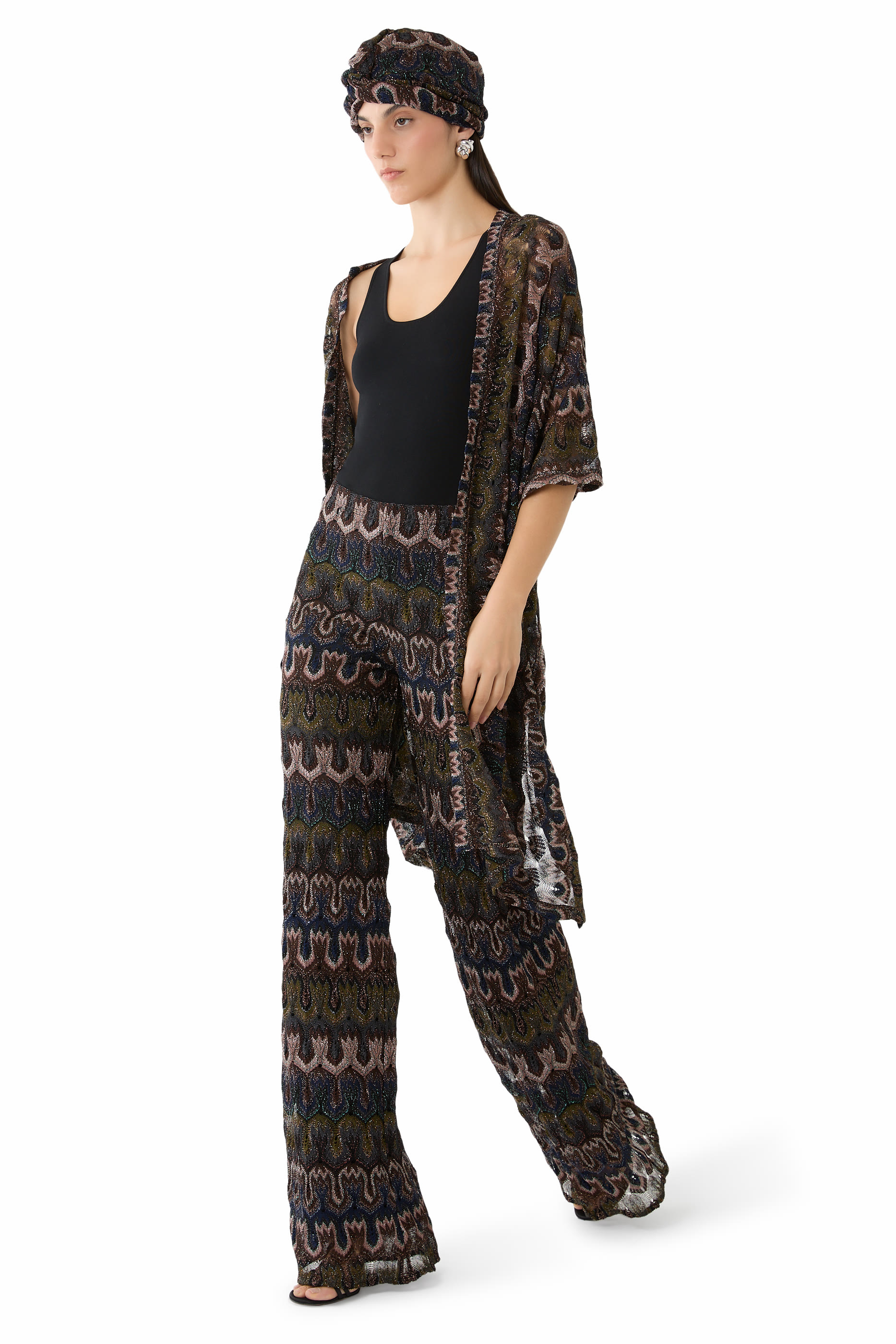 Viscose Lamé Trousers