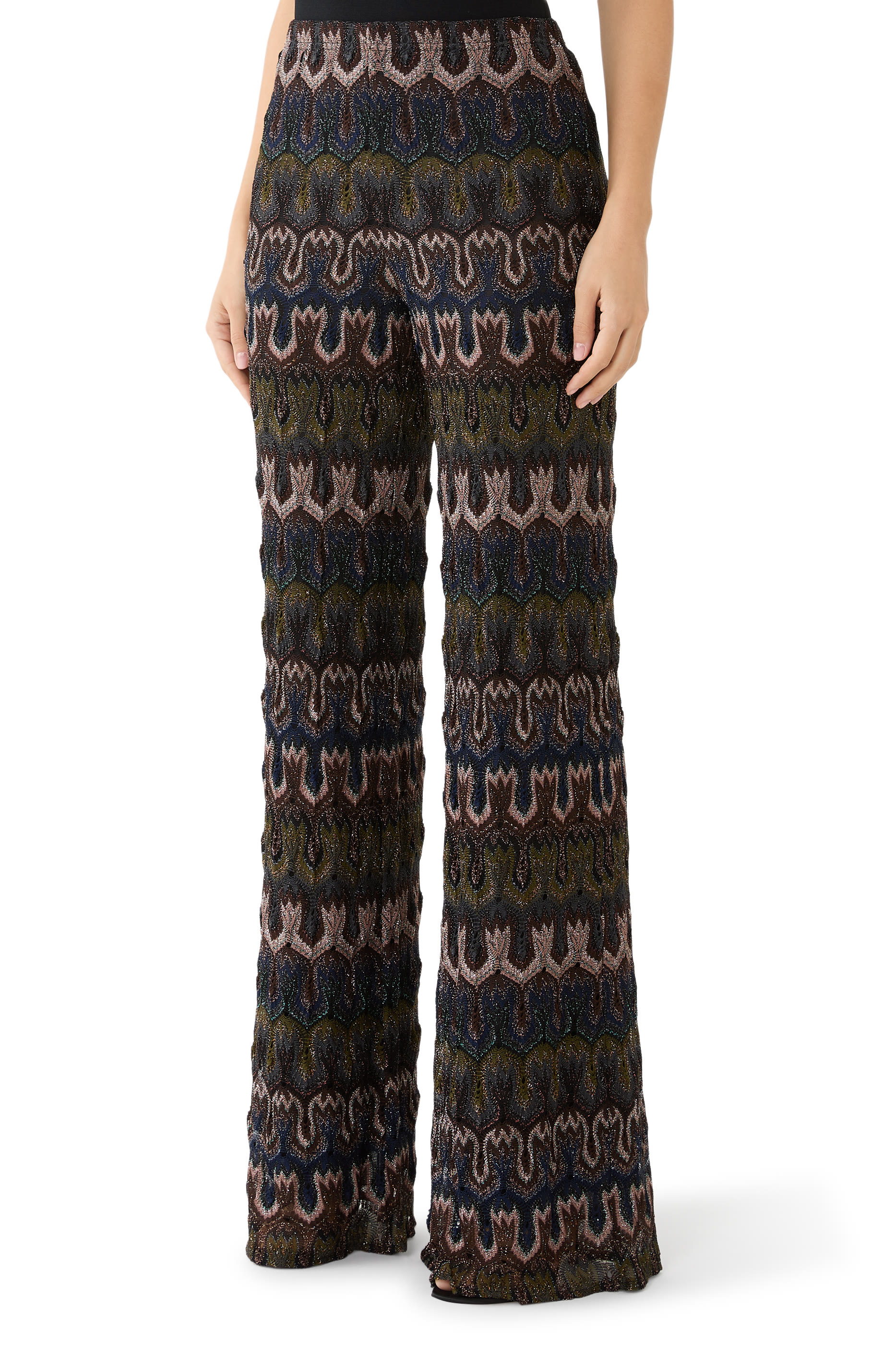 Viscose Lamé Trousers