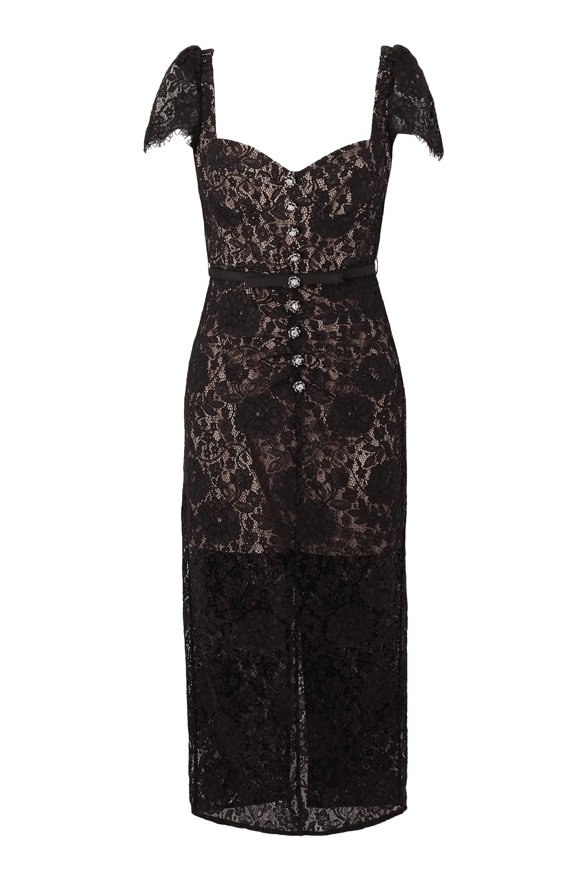 Sweetheart Lace Midi Dress