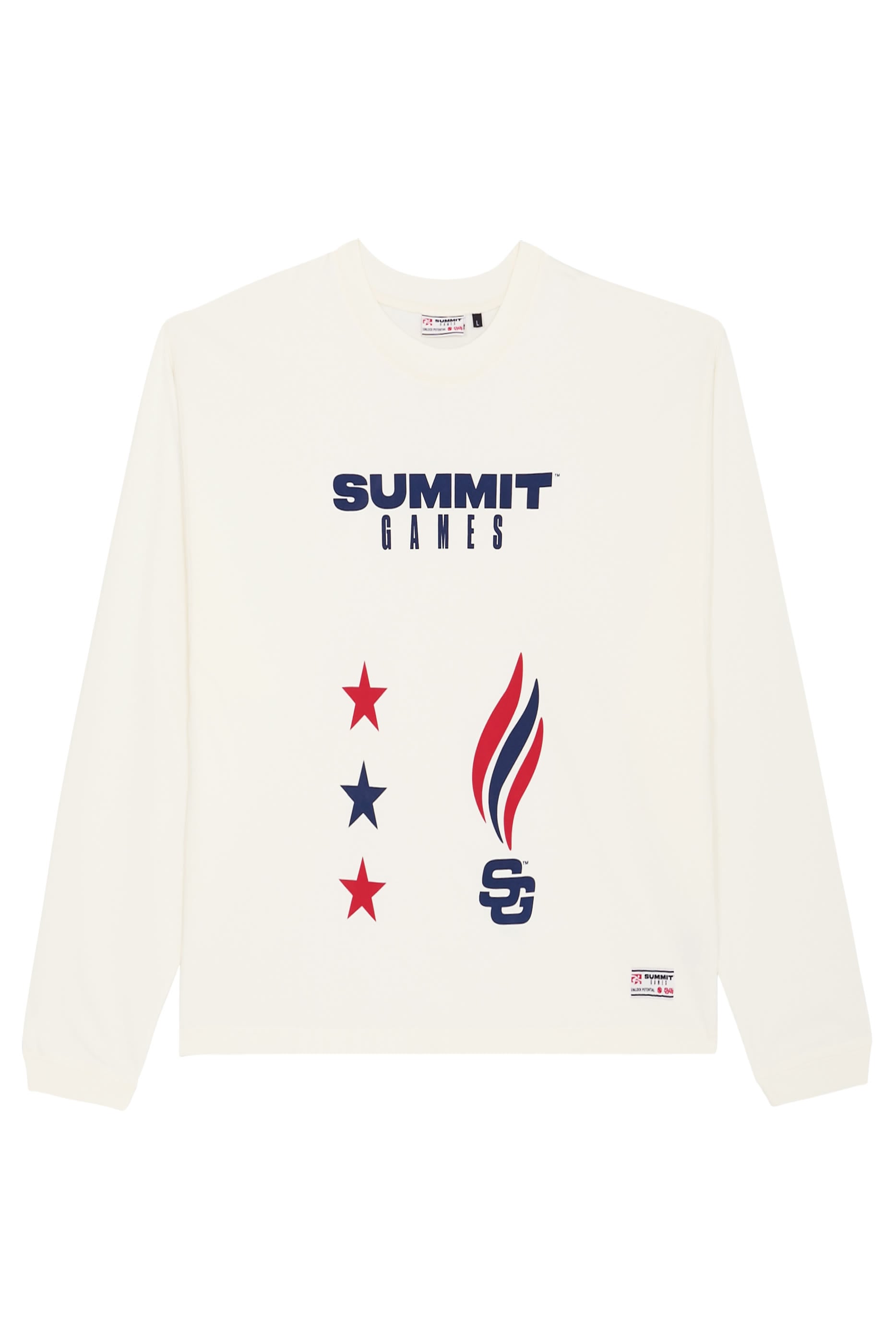 Champion Logo Crop Long Sleeve Tee