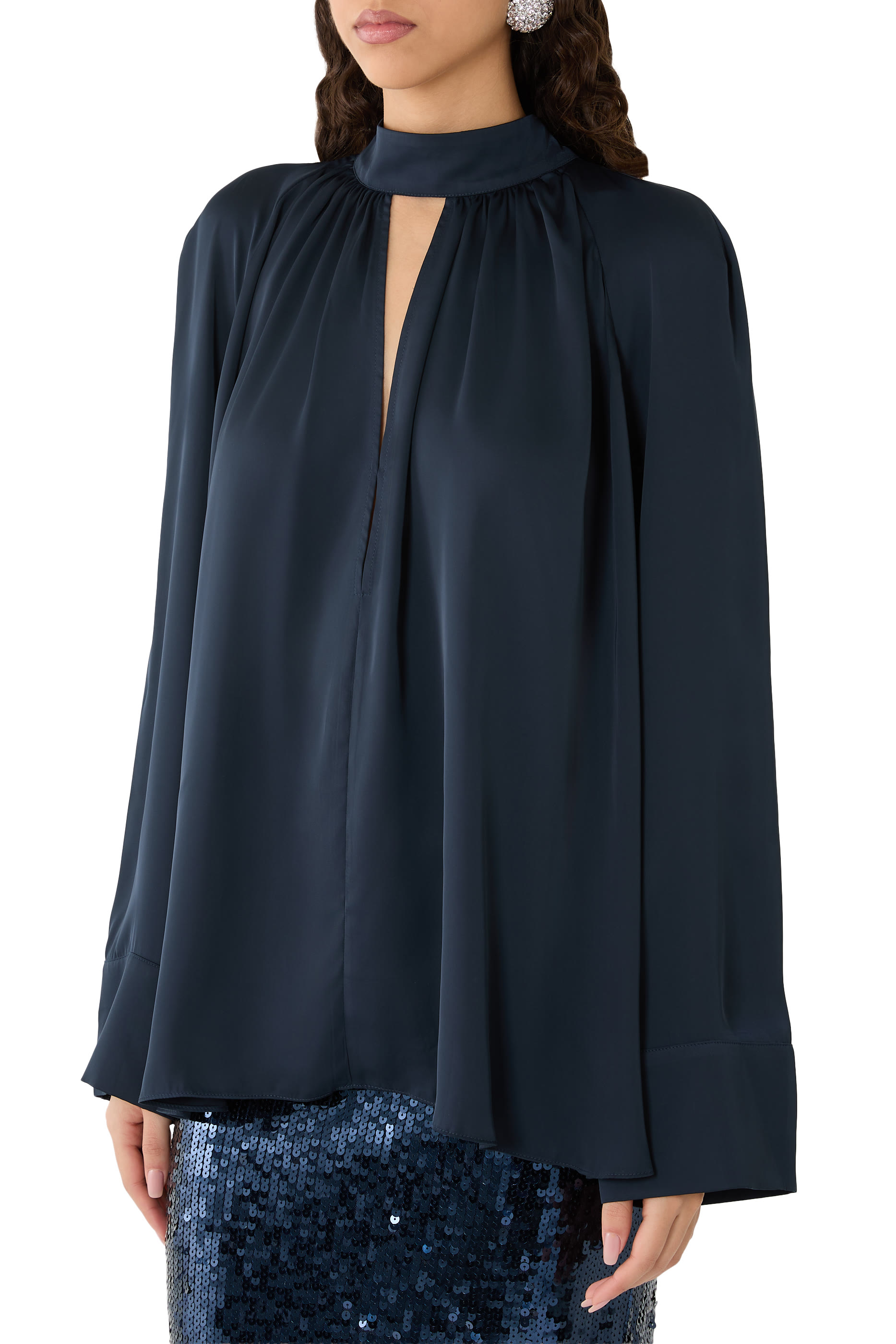 Satin Bow Shirt
