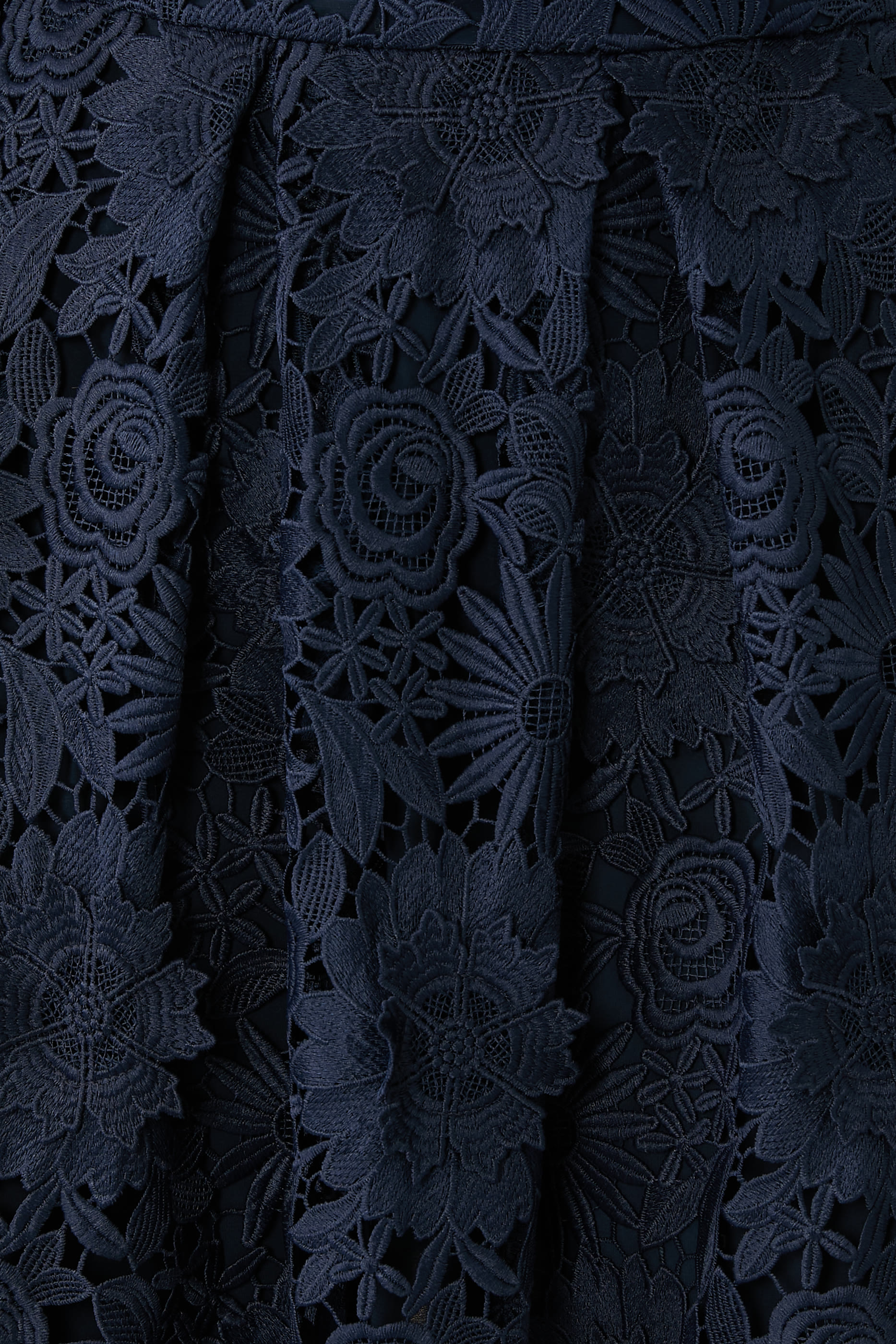 3D Lace Midi Skirt