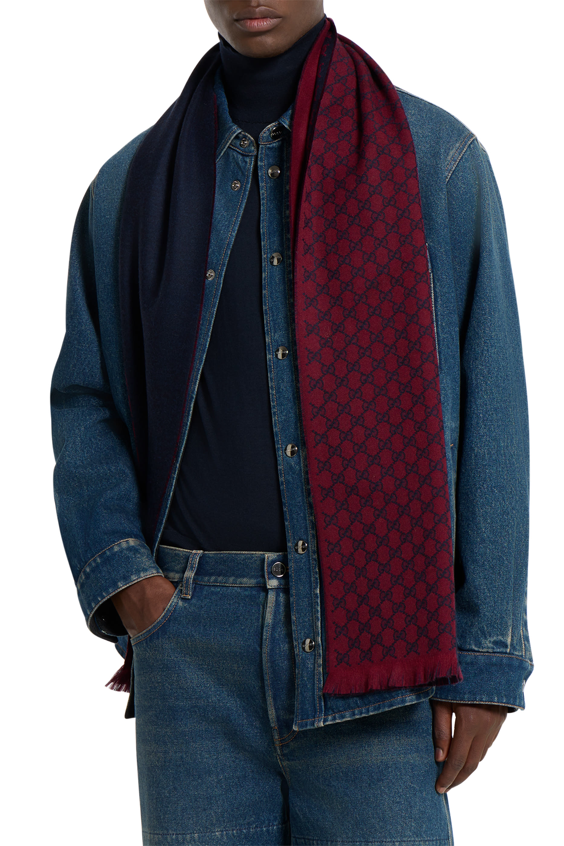 GG Wool Jacquard Scarf