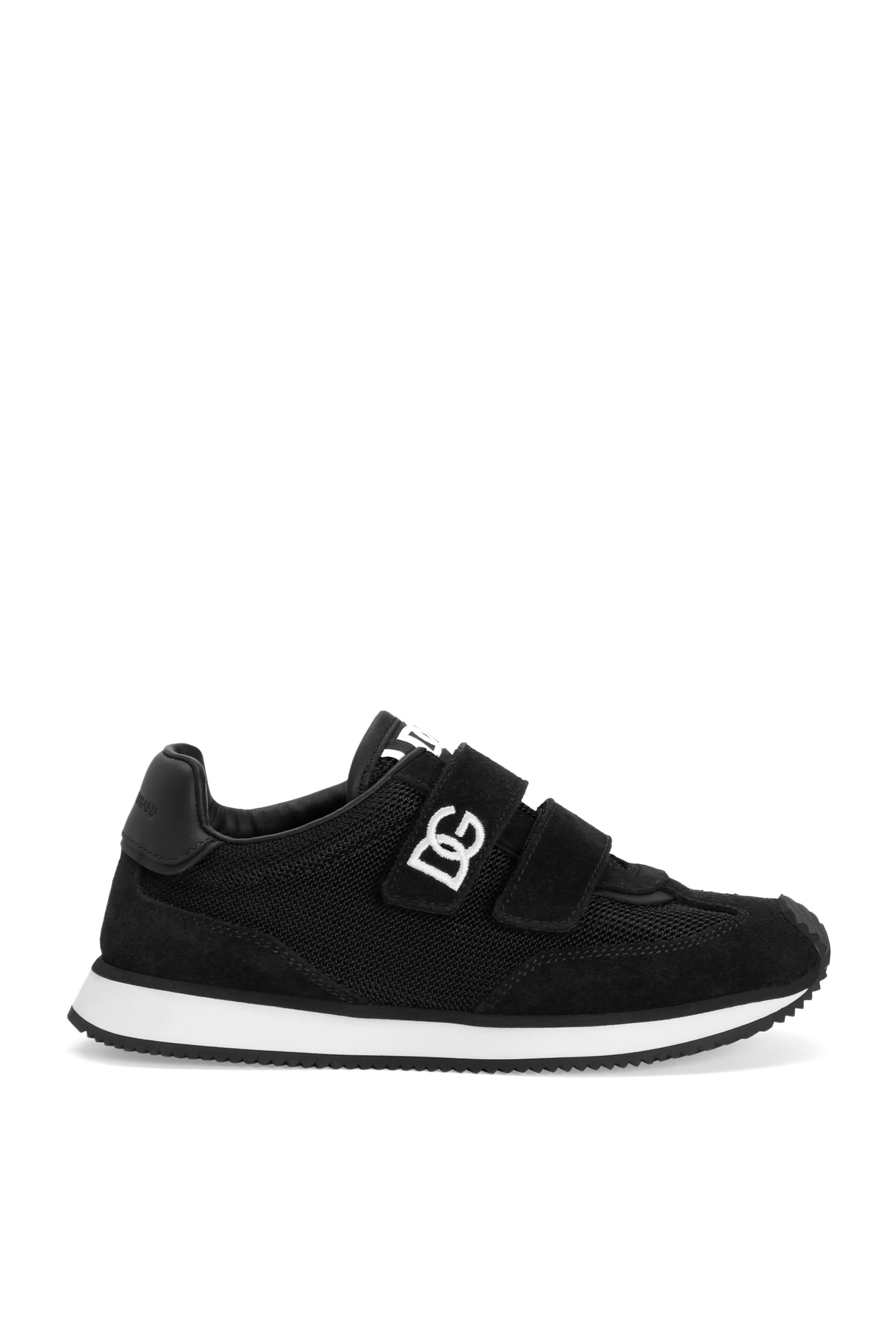 Kids DG Suede-Trimmed Sneakers 