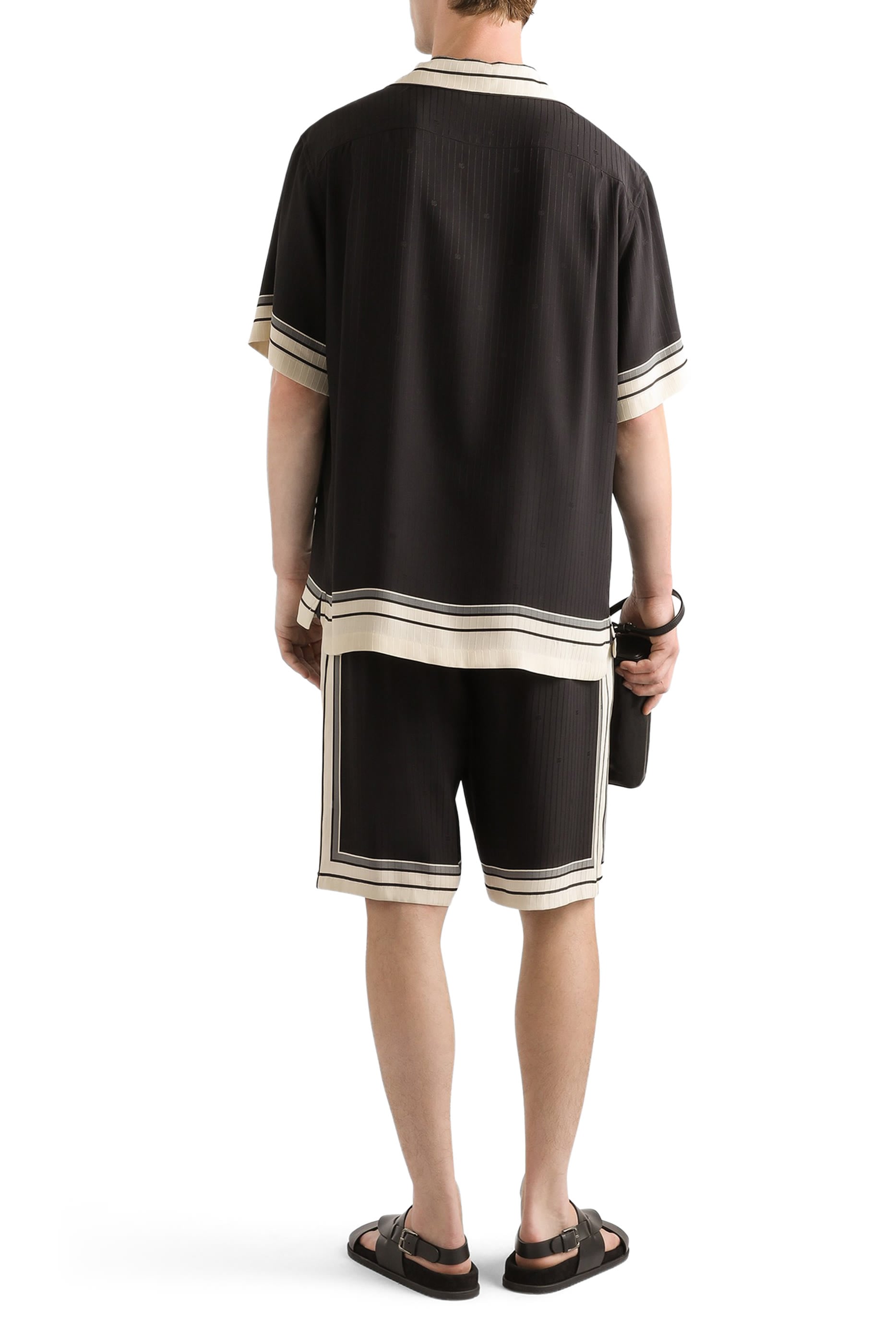 Logo & Stripe Hawaii Shirt