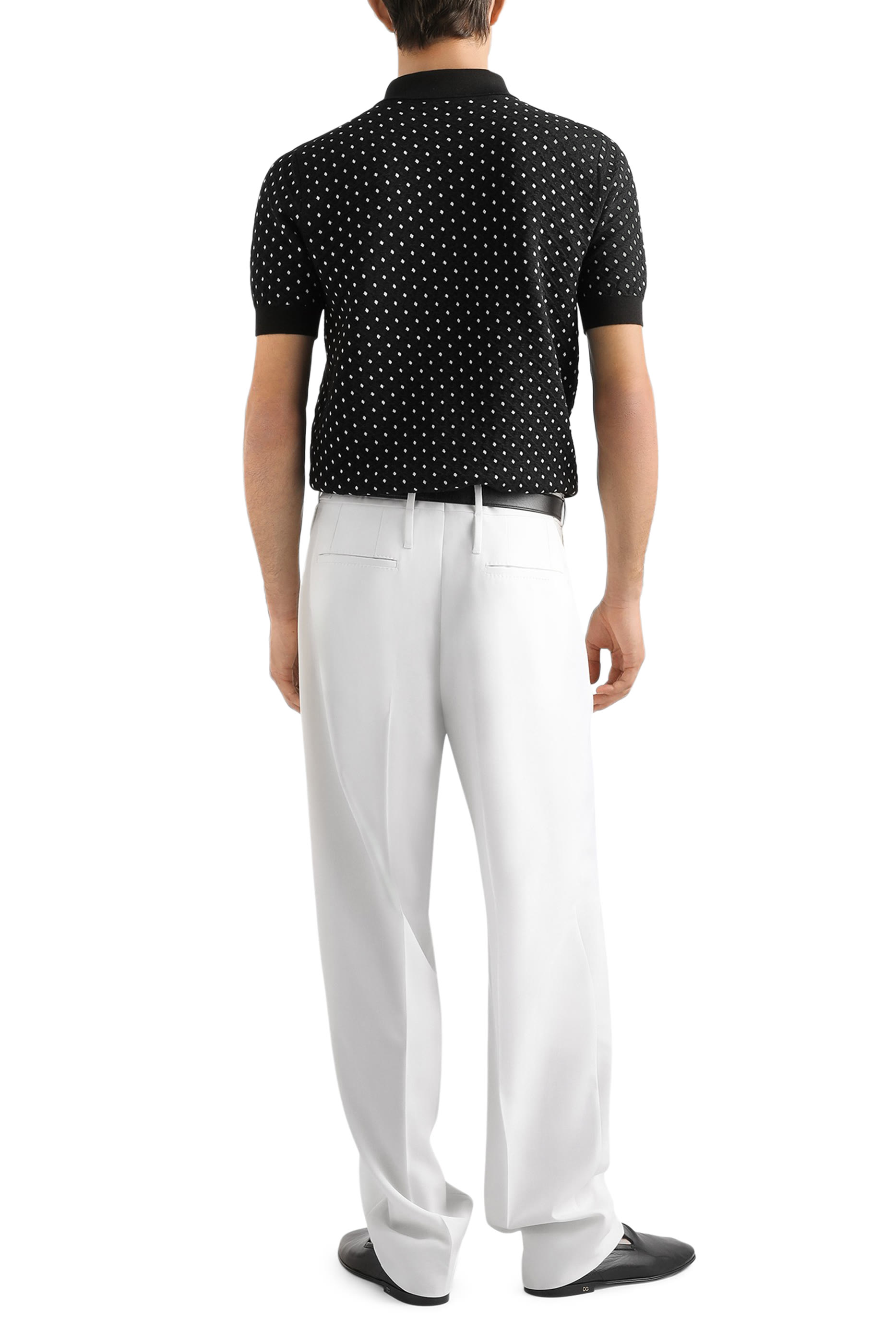 Micro-Dot Stitch Polo Shirt