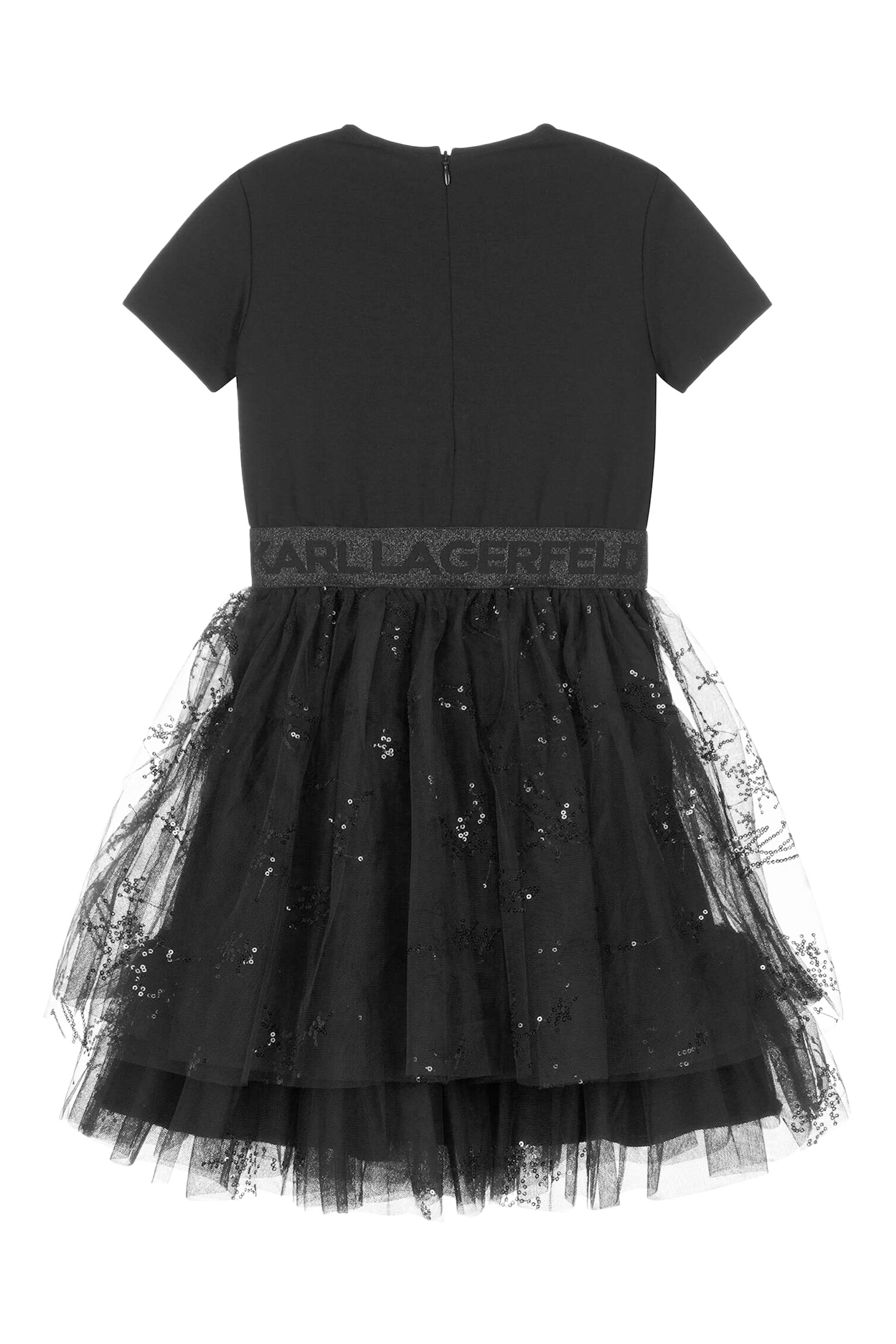 Kids Sequin Mesh Dress