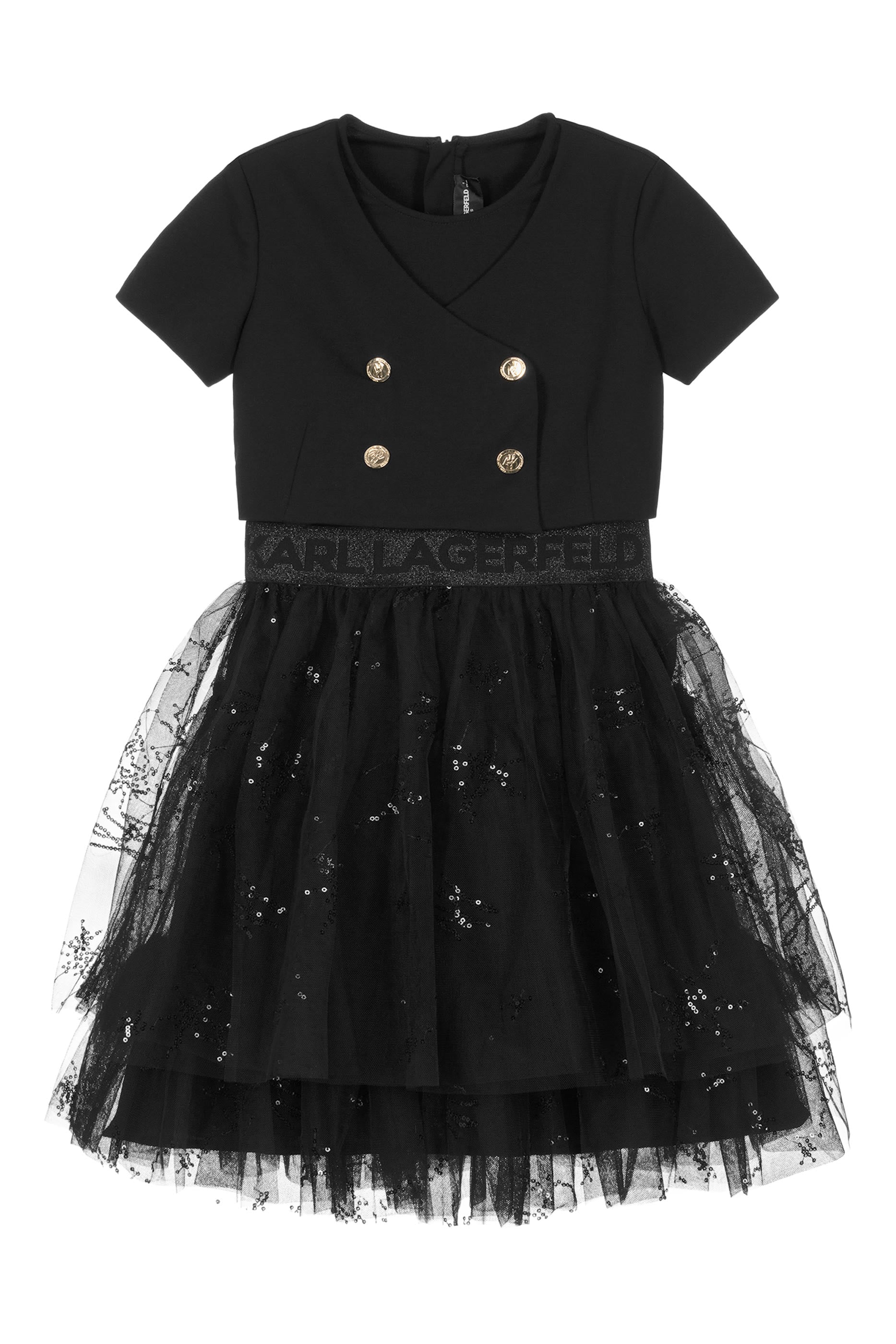Kids Sequin Mesh Dress