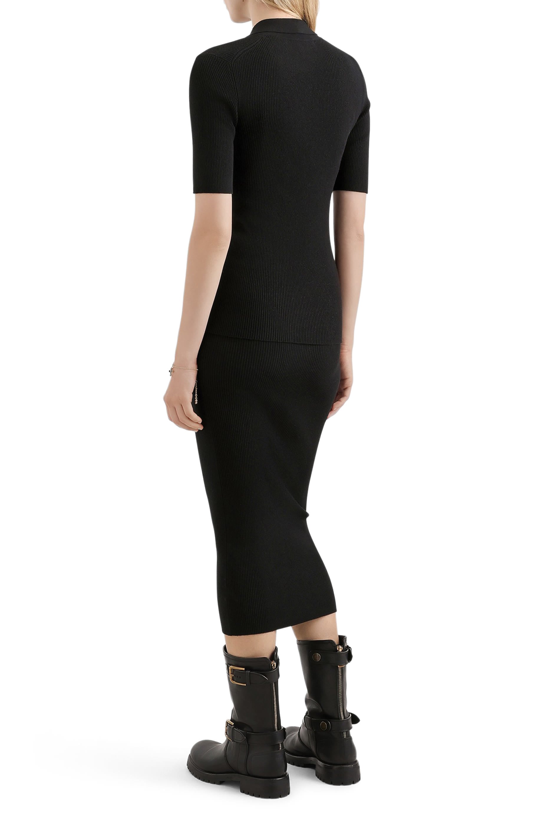 Ribbed Midi Skirt