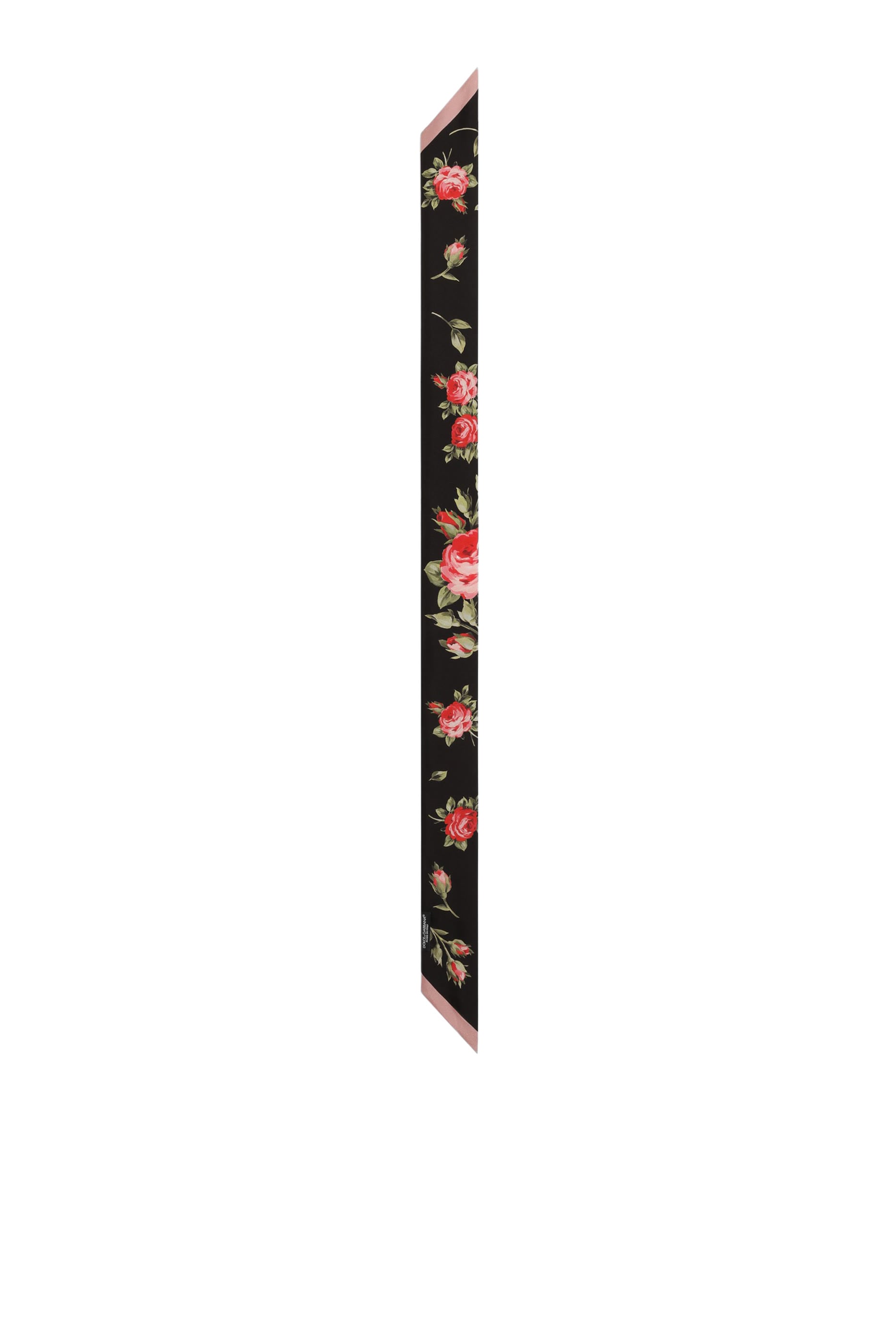 Rose Bouquet-Print Silk Twill Bandeau