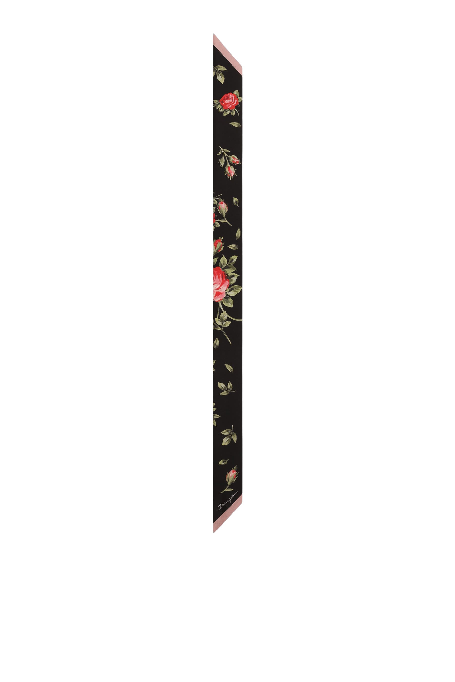 Rose Bouquet-Print Silk Twill Bandeau