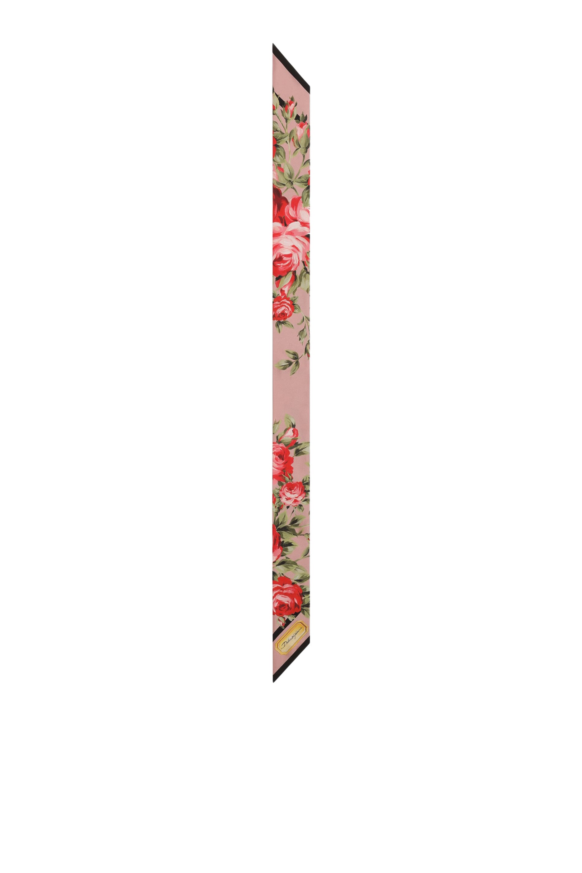 Rose Bouquet-Print Silk Twill Bandeau