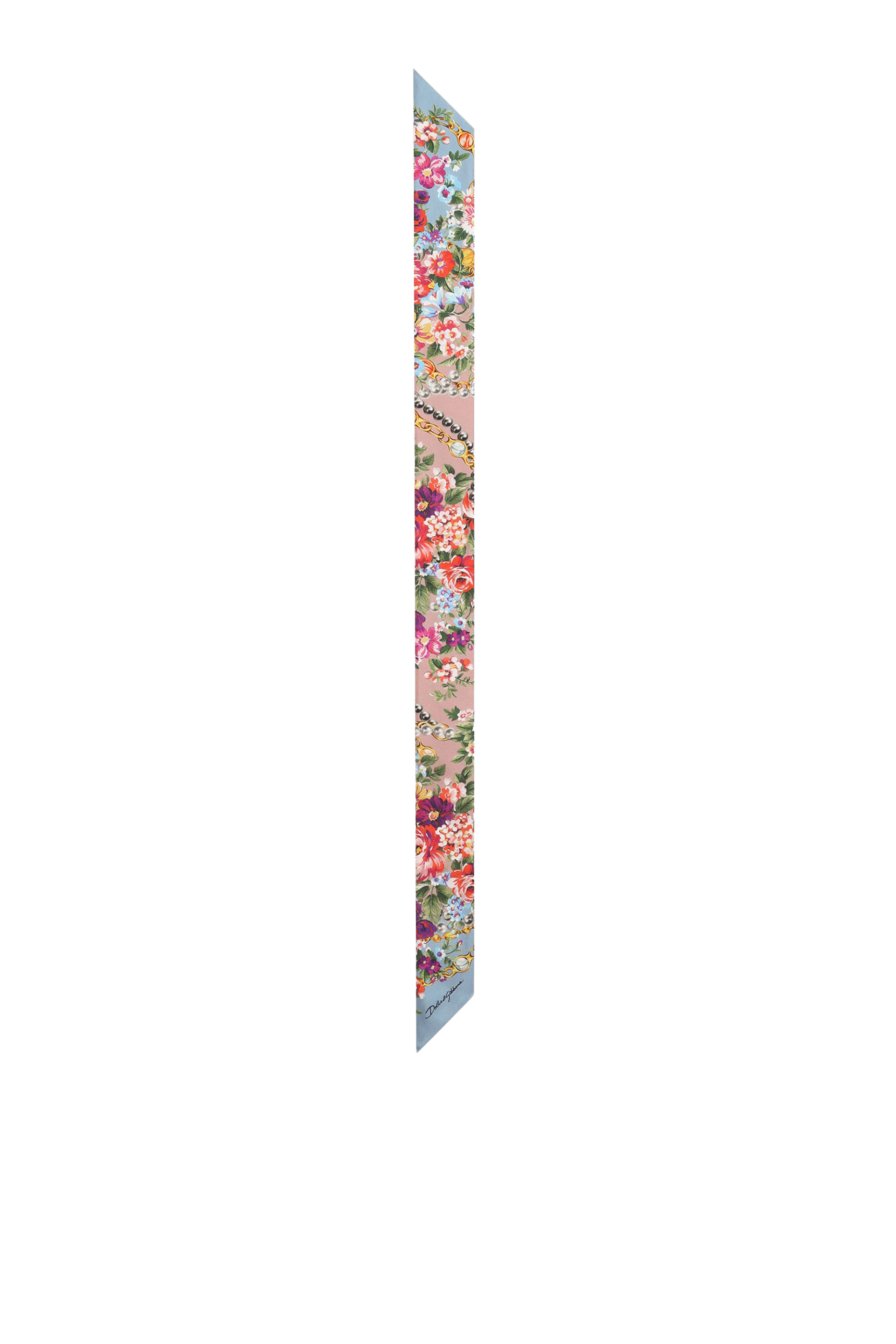 Small Floral-Print Silk Twill Bandeau