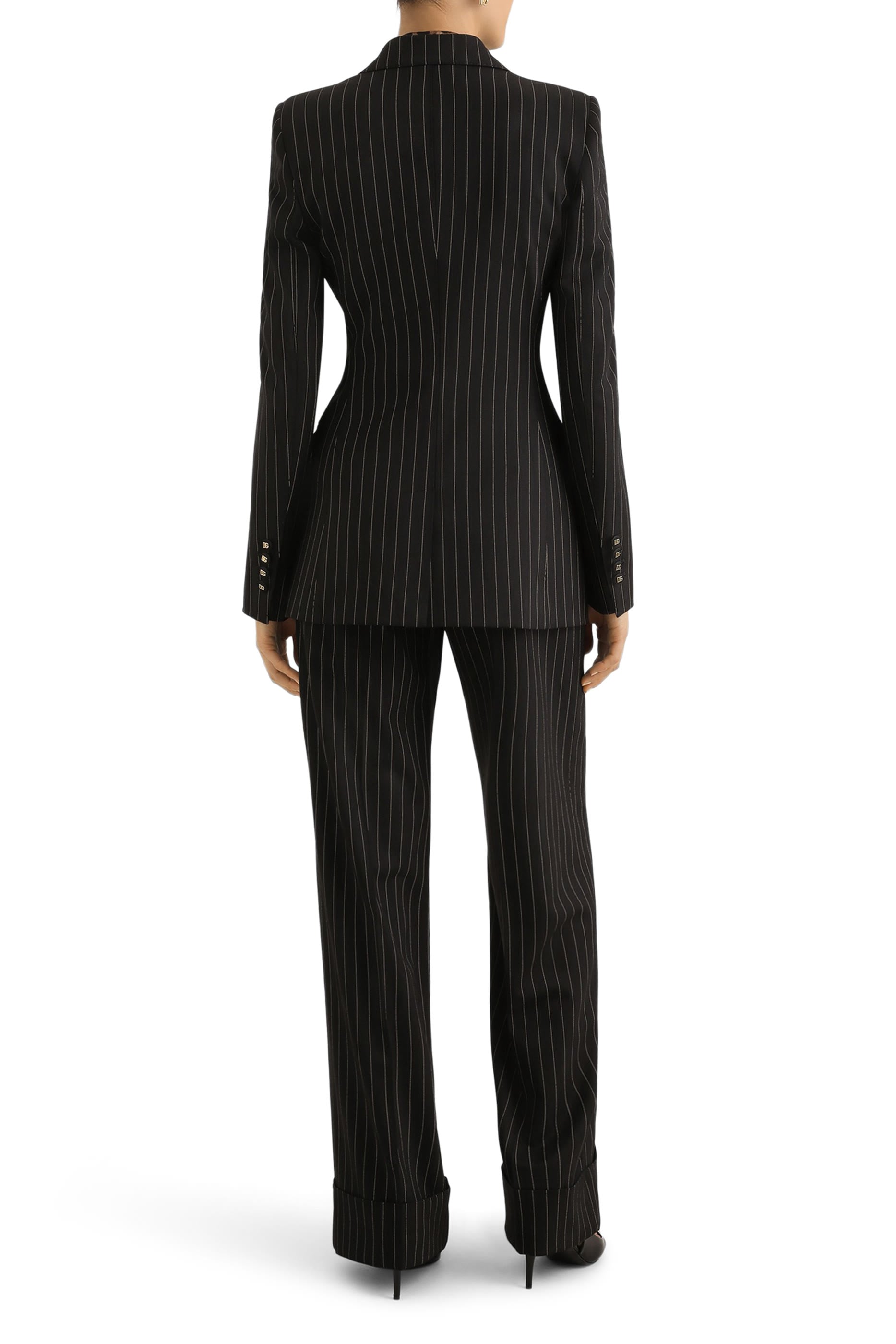 Striped Double-Breasted Blazer