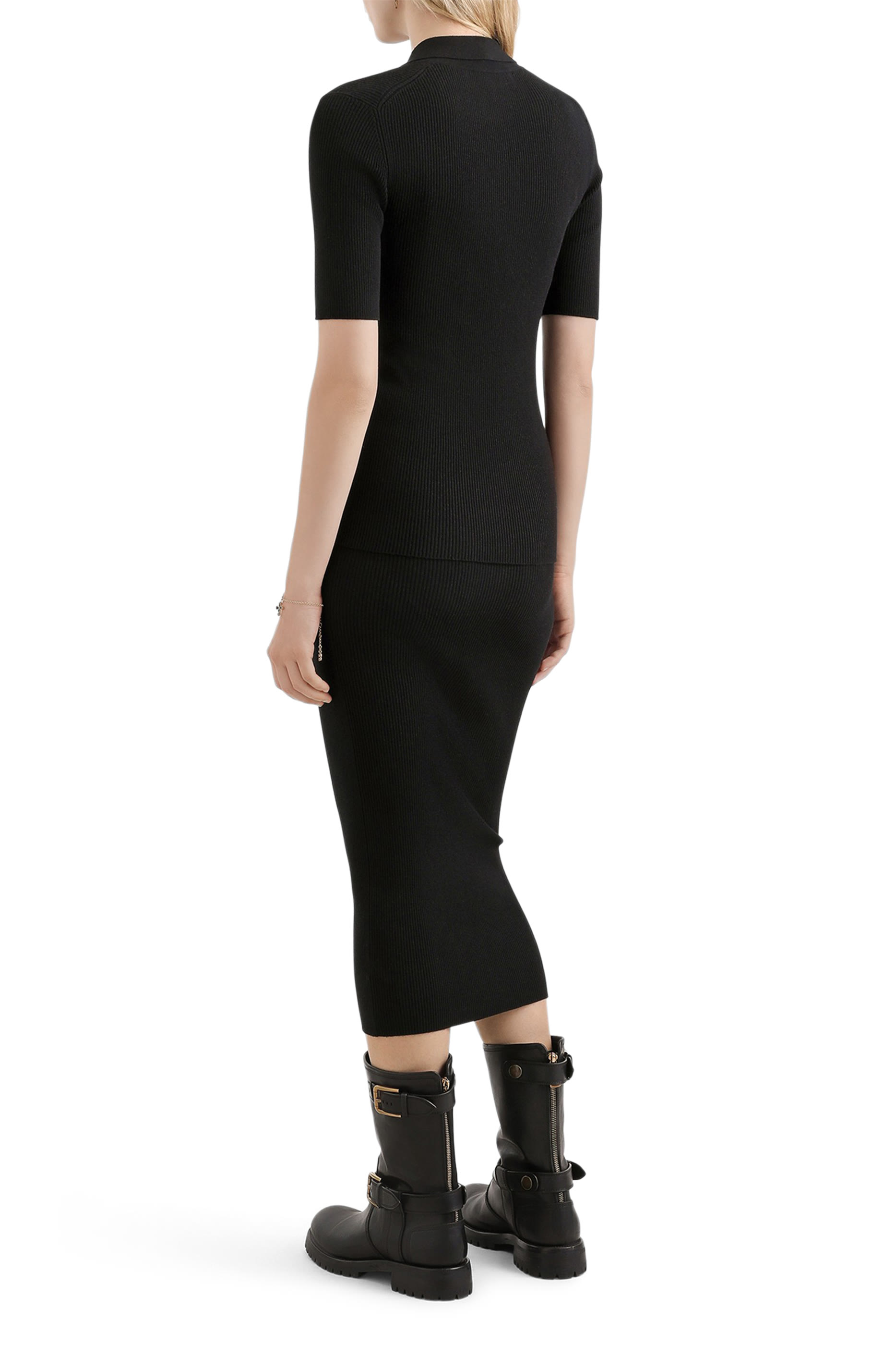 Ribbed Polo Sweater