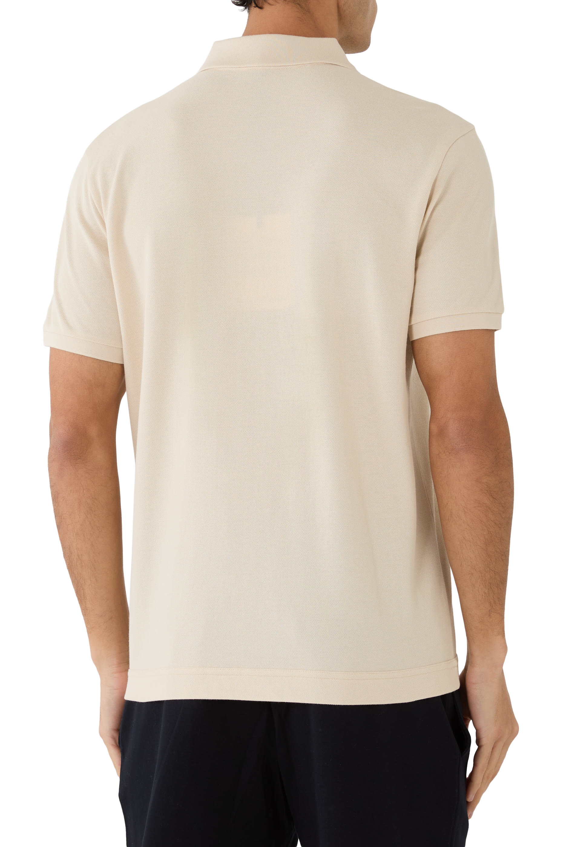 Logo Patch Cotton Piquet Polo Shirt