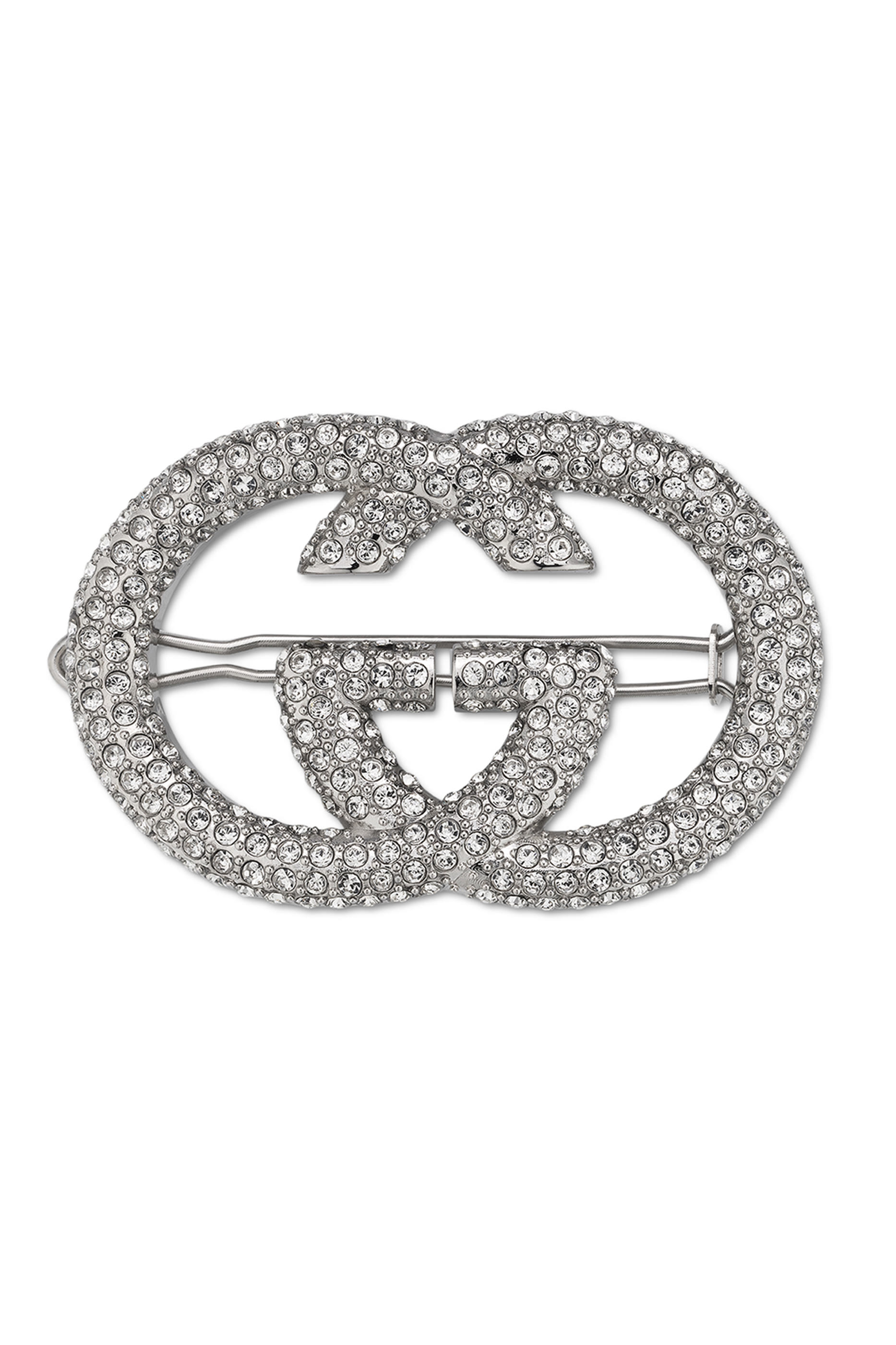 Interlocking G Crystal Hair Clip