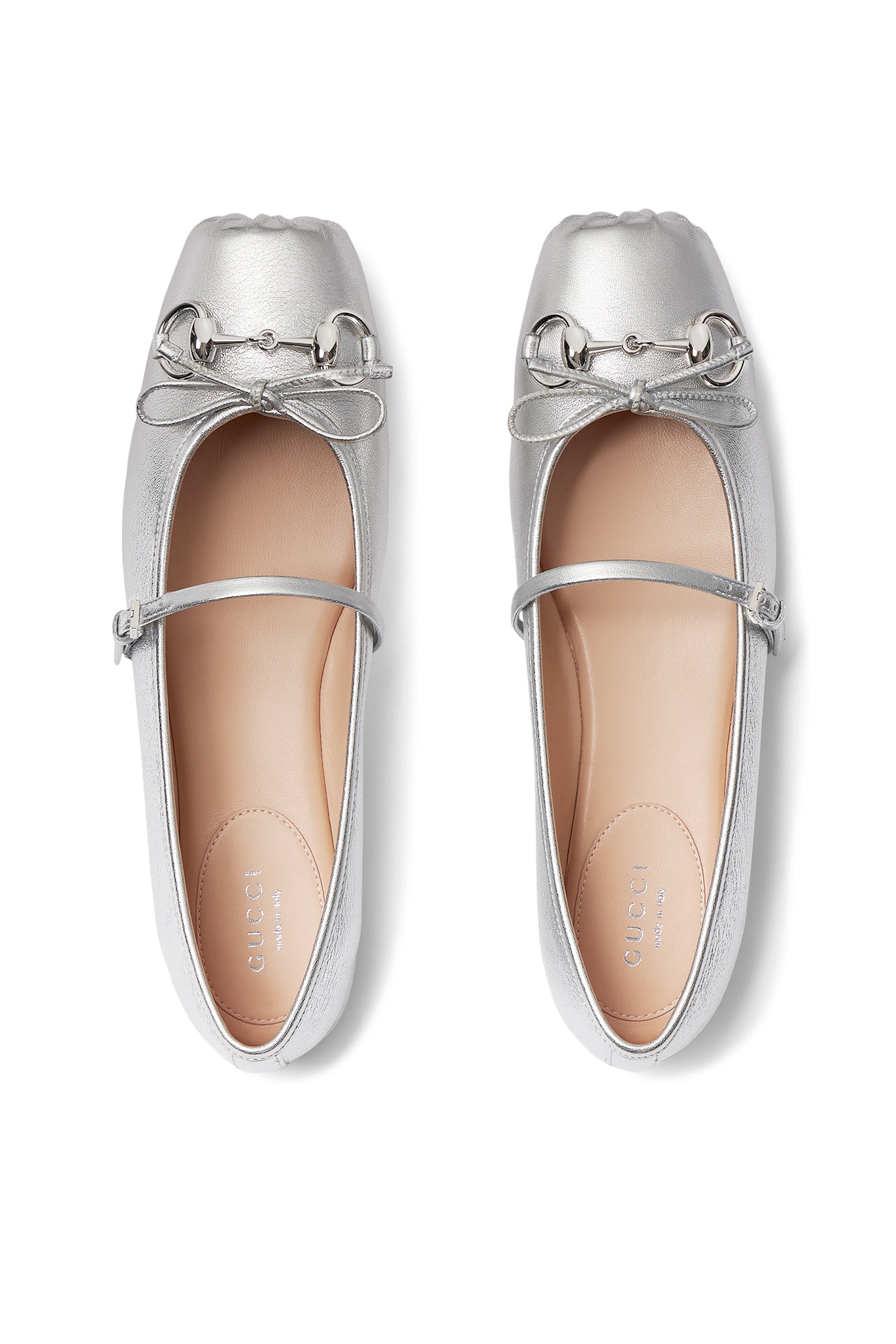 Logo Horsebit Ballet Flats