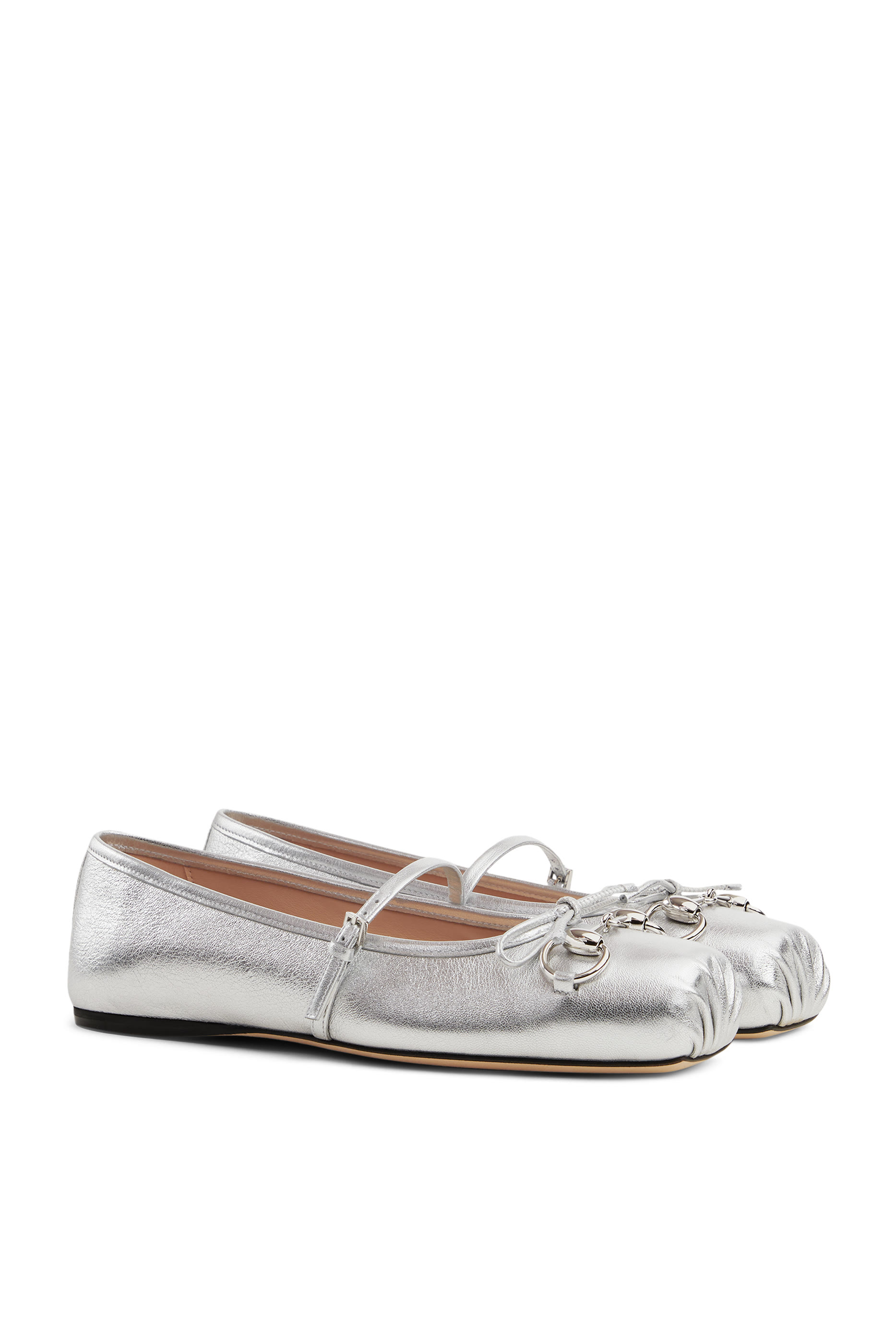 Logo Horsebit Ballet Flats