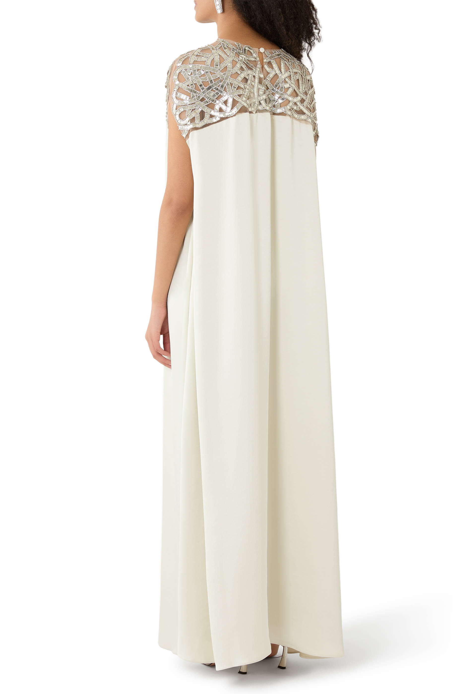 Viscose Satin Kaftan Dress 