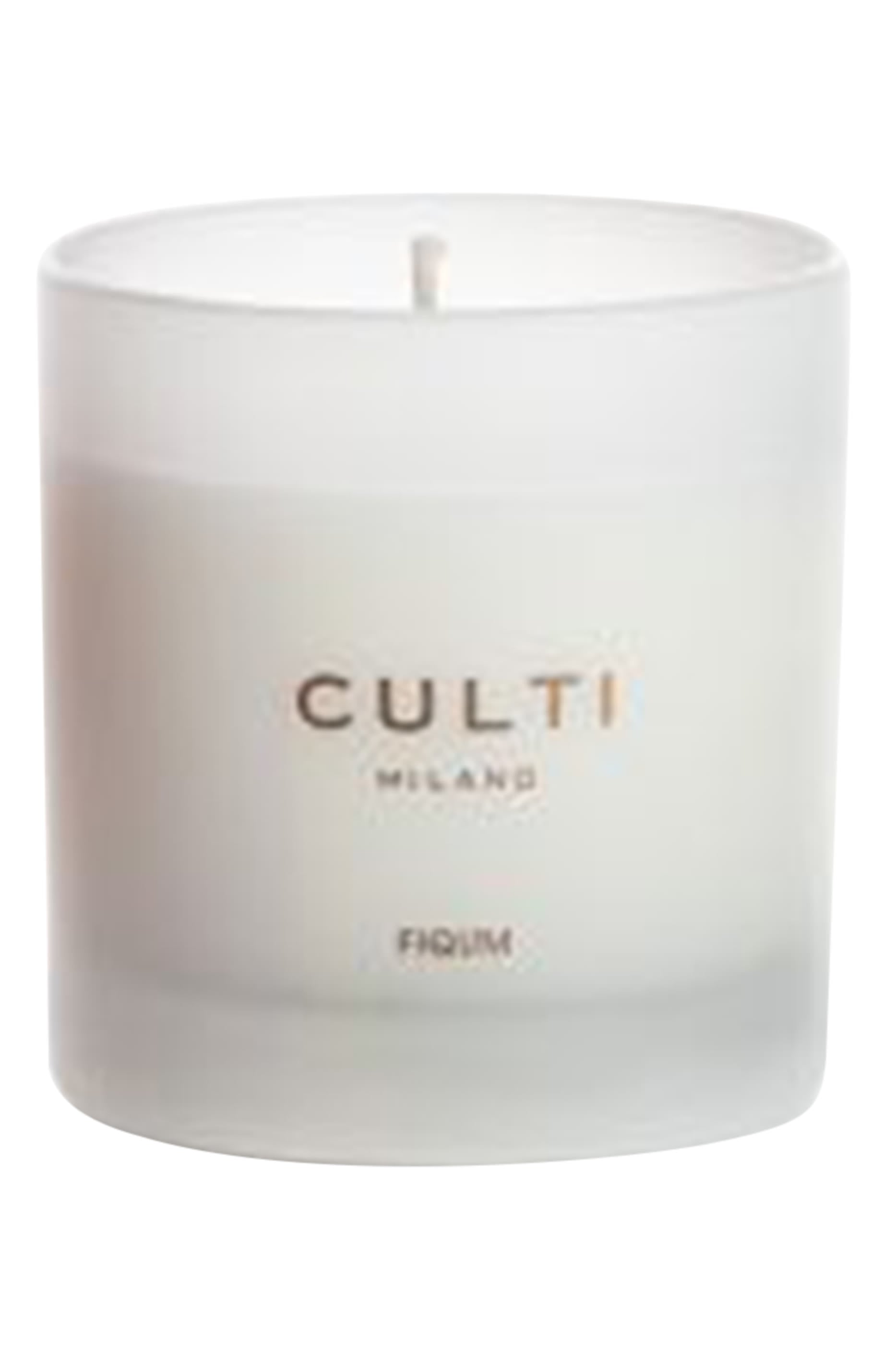 Fiqum Scented Candle in Silkscreened Satin Glass