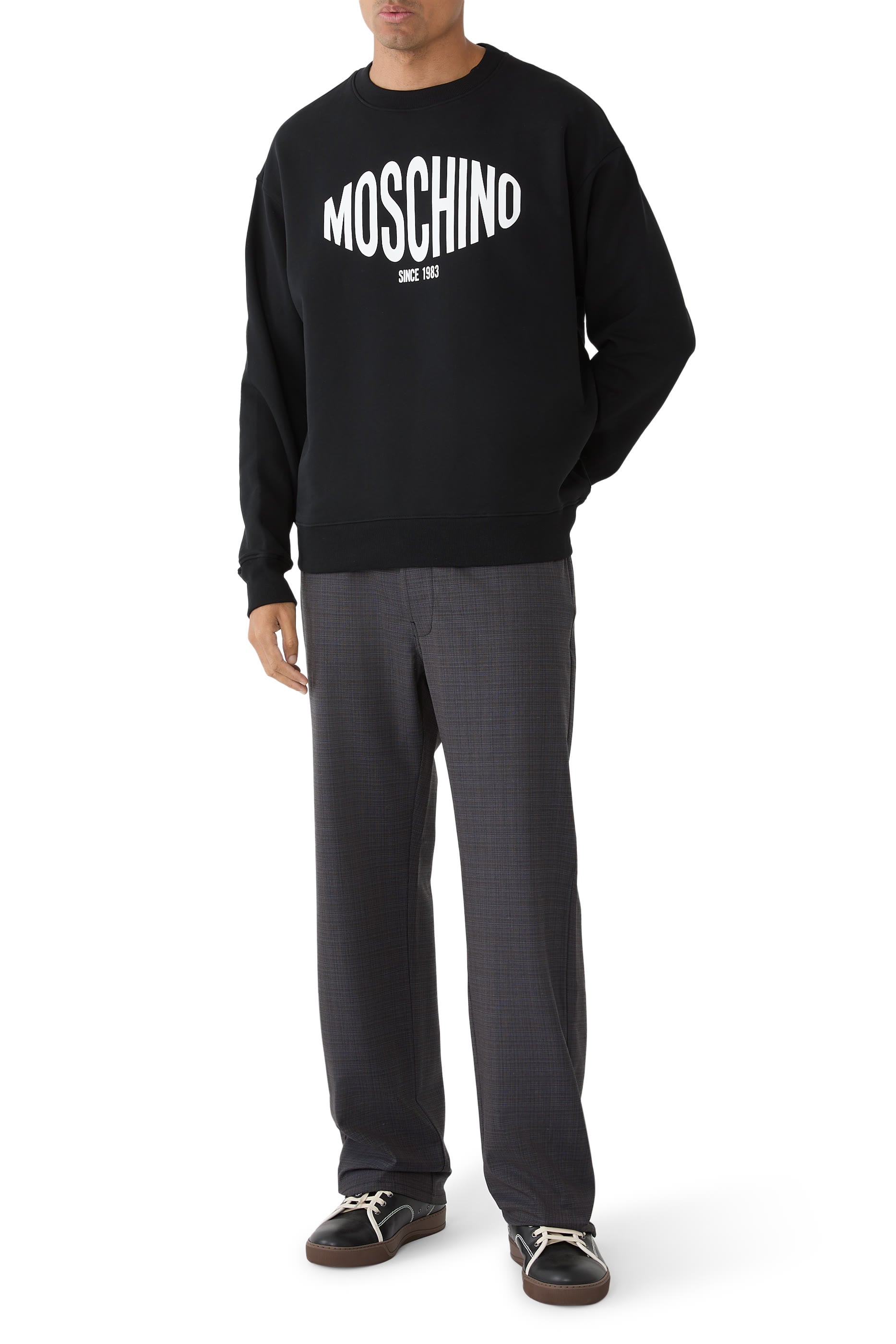 Wool Check Trousers 