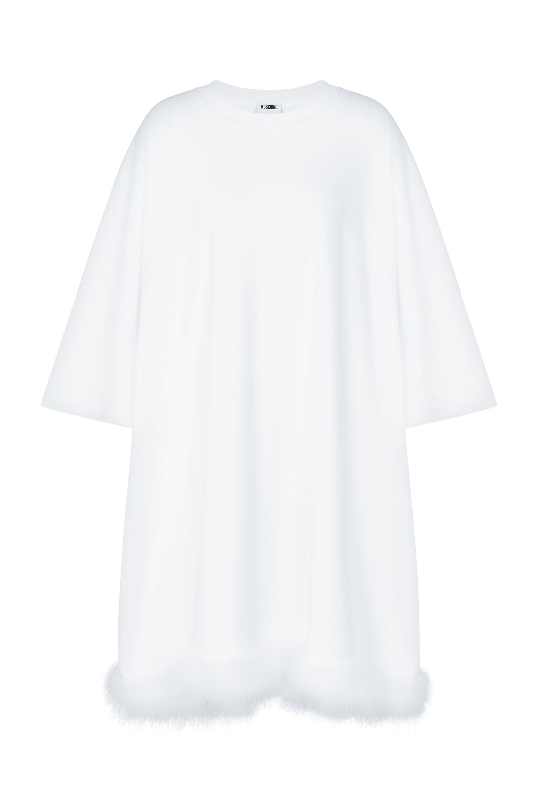 Fur Trim Mini Dress 