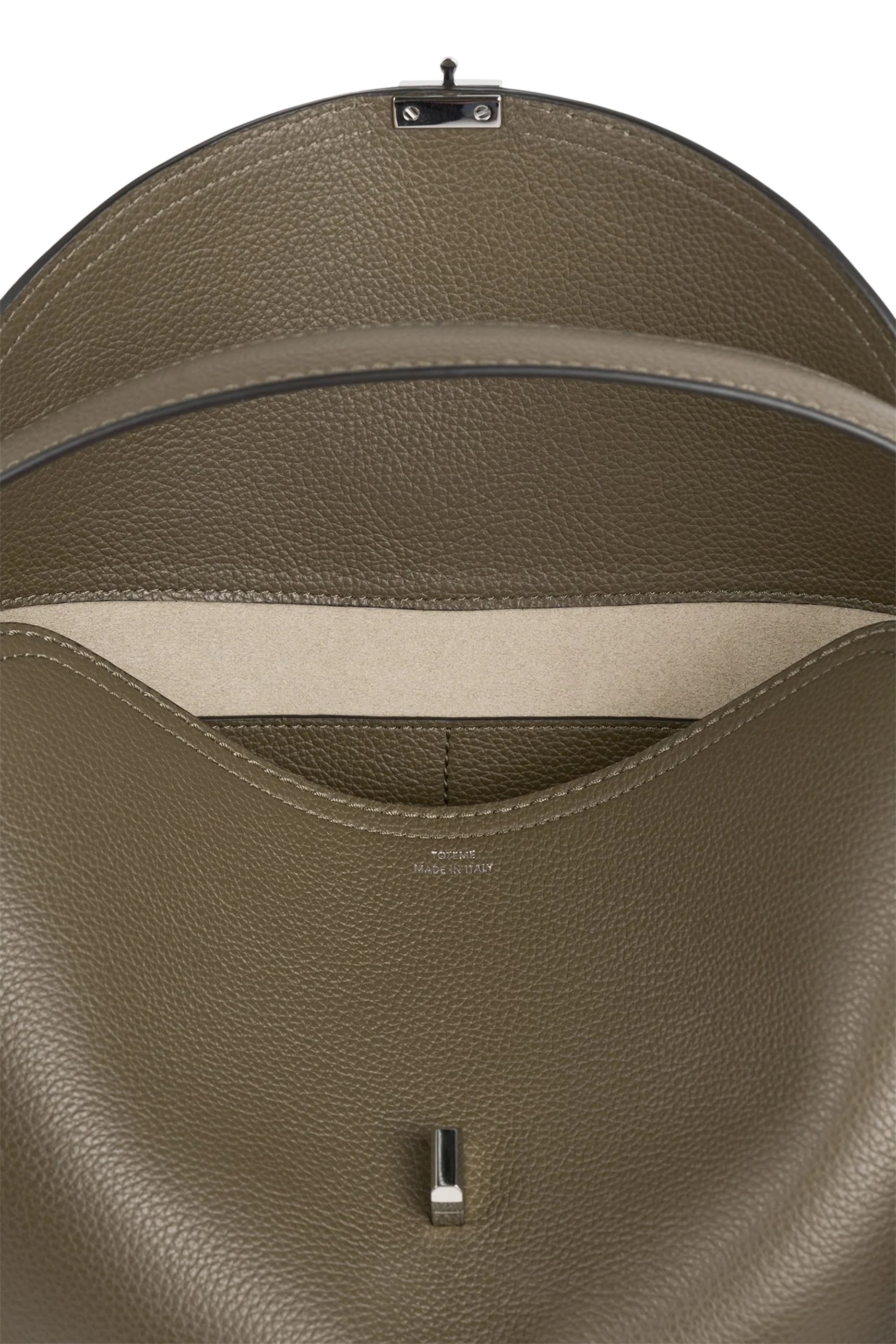 T-Lock Grained Leather Top-Handle Bag