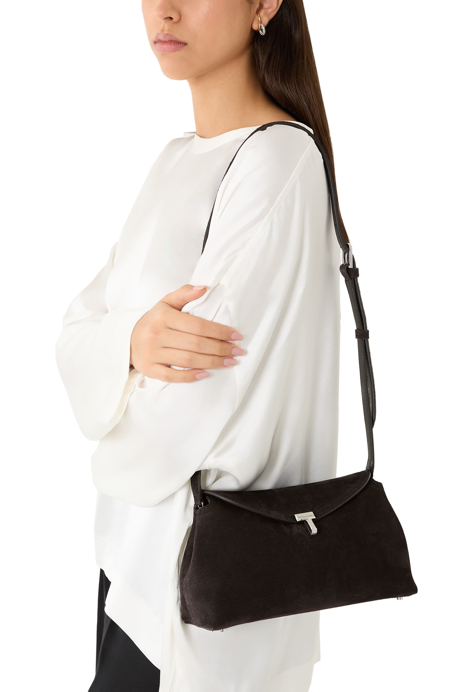 T-Lock Suede Clutch 
