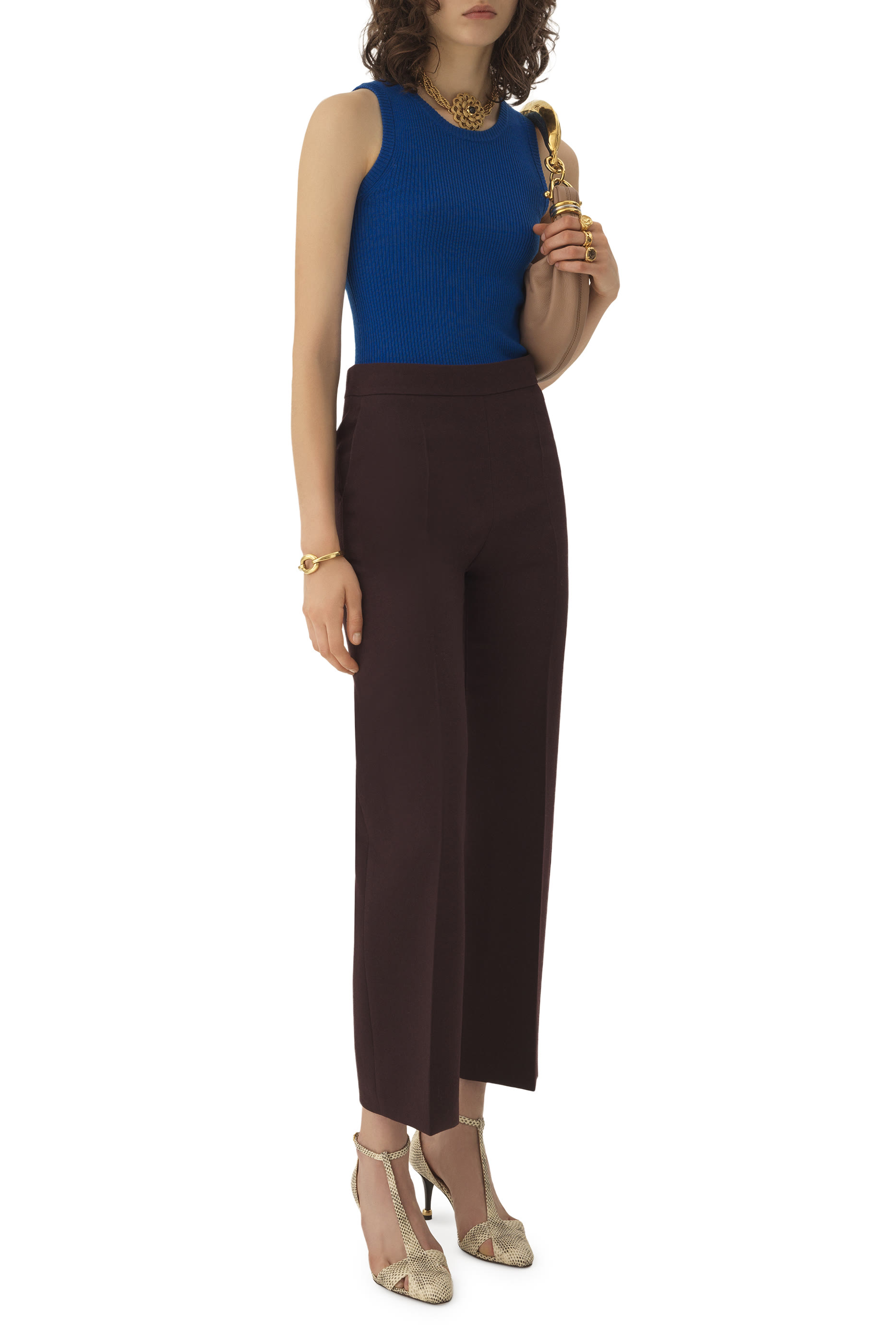 Straight Cropped Trousers