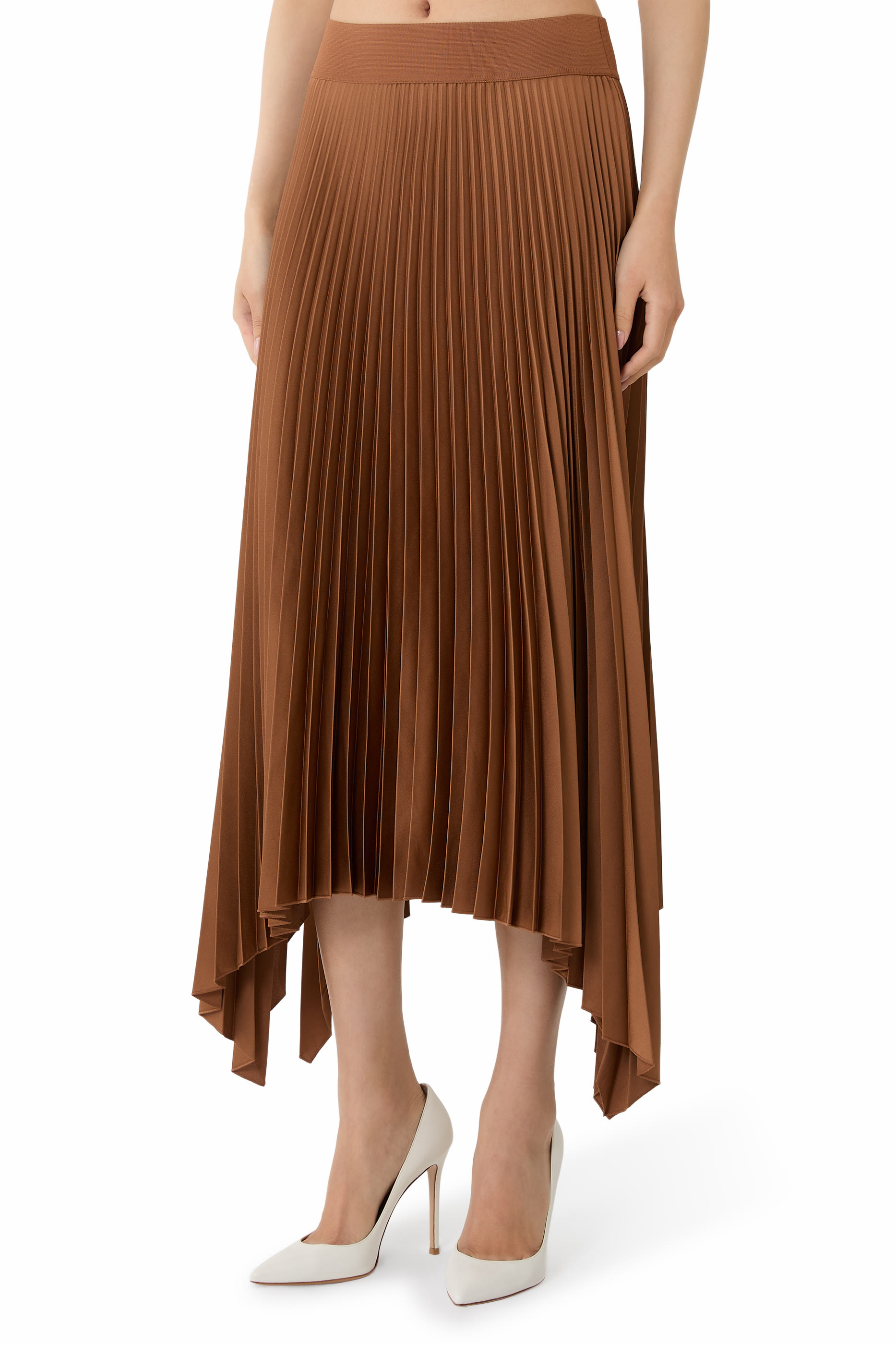 Ade Knit Weave Plissé Skirt 