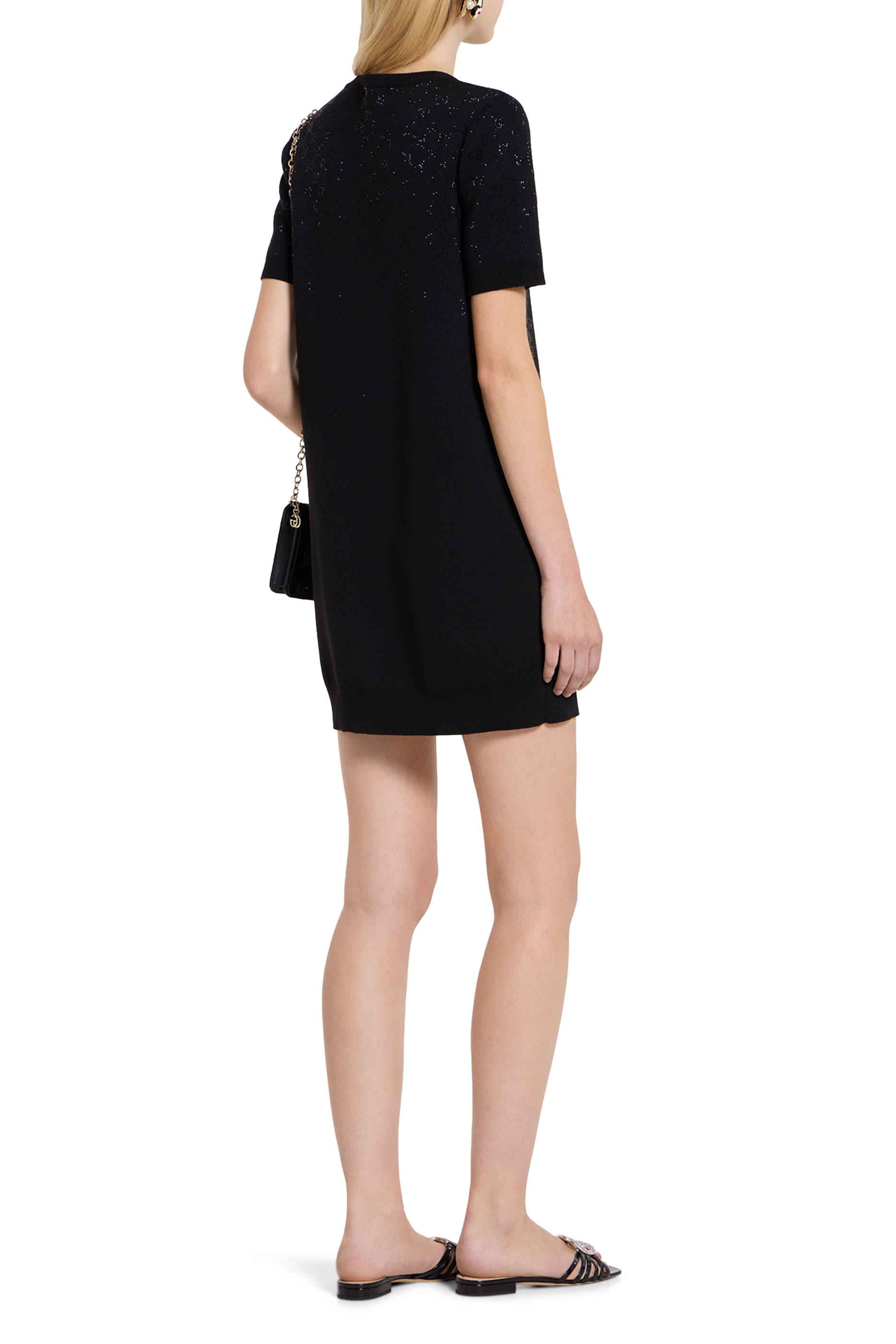 GG Crystals Fine Wool Dress