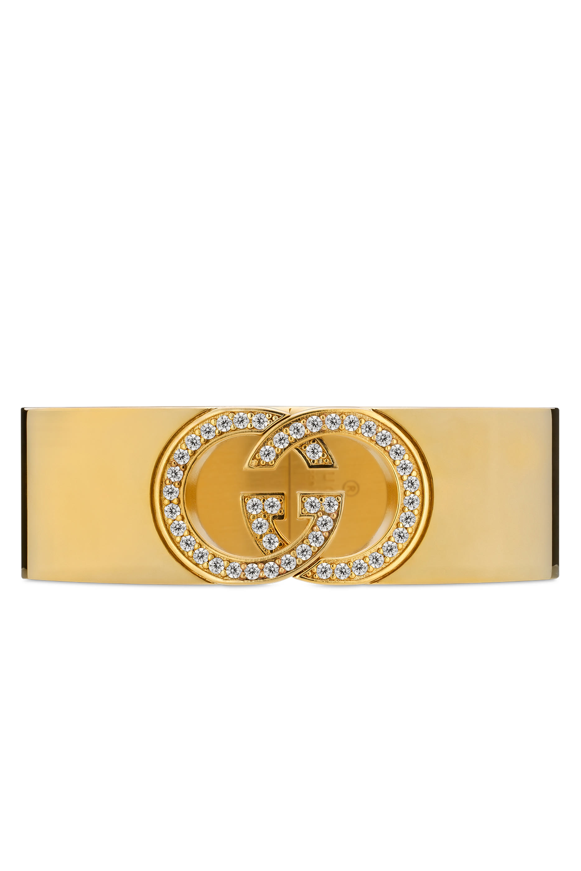 GG Interlocking Crystal Cuff Bracelet