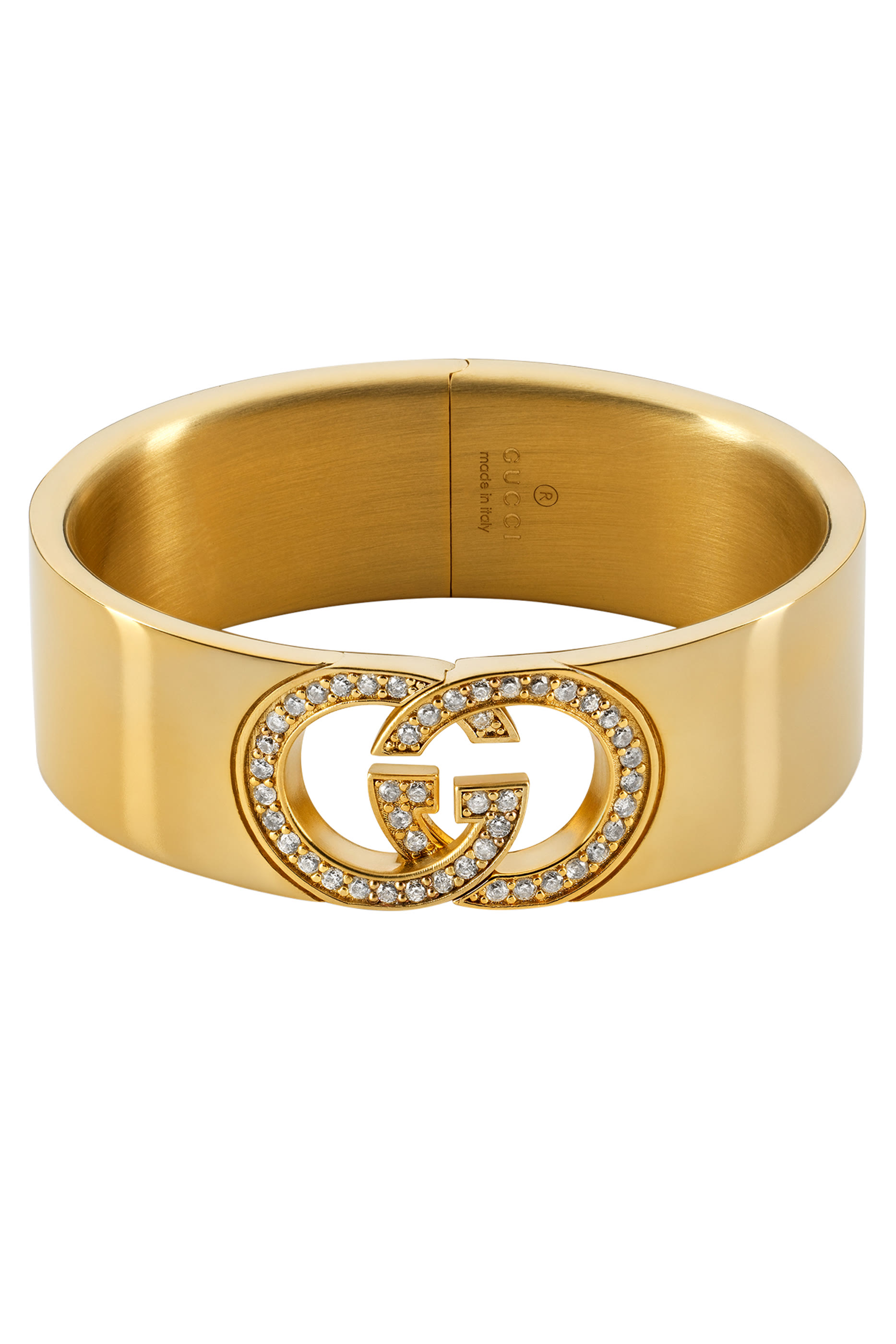 GG Interlocking Crystal Cuff Bracelet